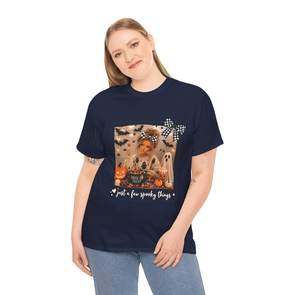 Halloween Graphic Tee — "Just a Few Spooky Things" Pumpkin & Ghost Design