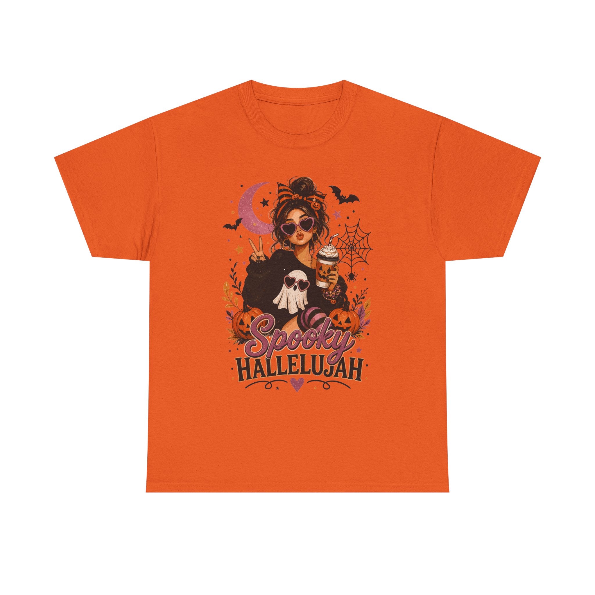 Spooky Hallelujah Halloween Tee — Witchy Pumpkin Graphic T-Shirt