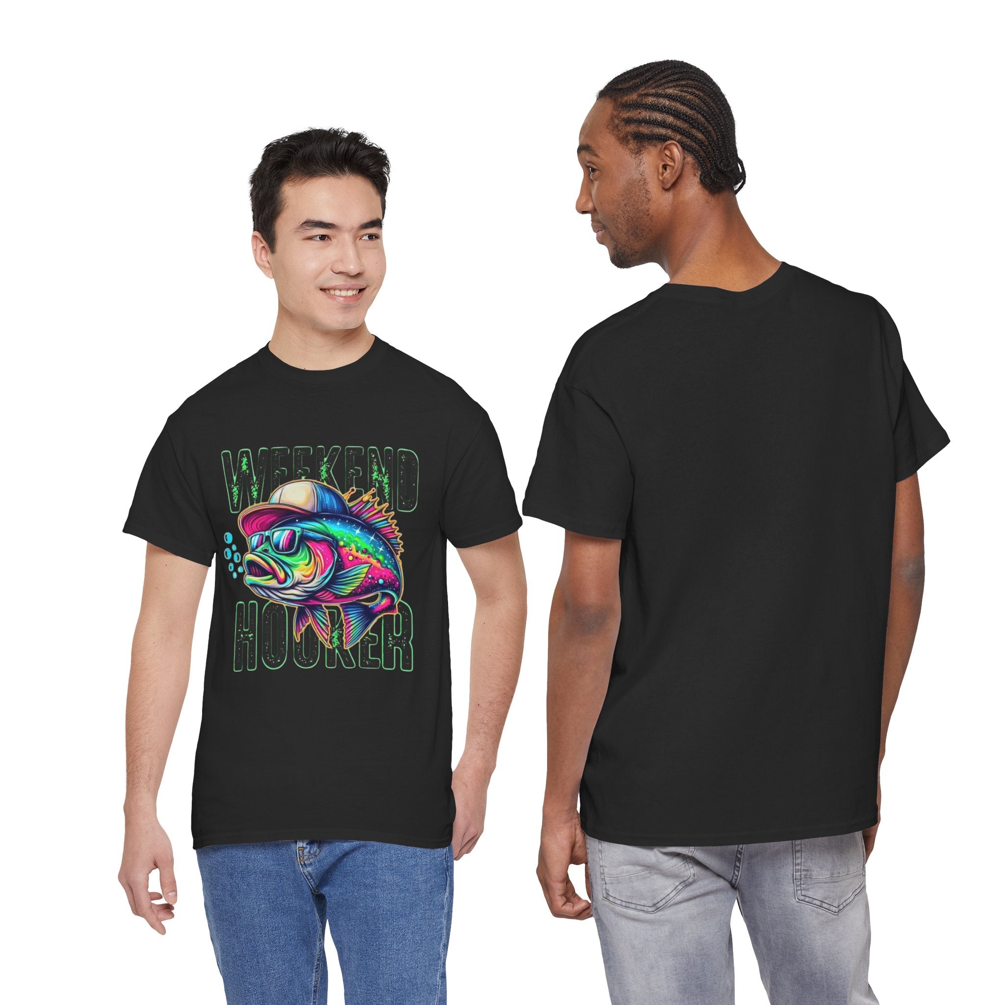 Weekend Hooker Fishing Tee — Colorful Fish Graphic Shirt