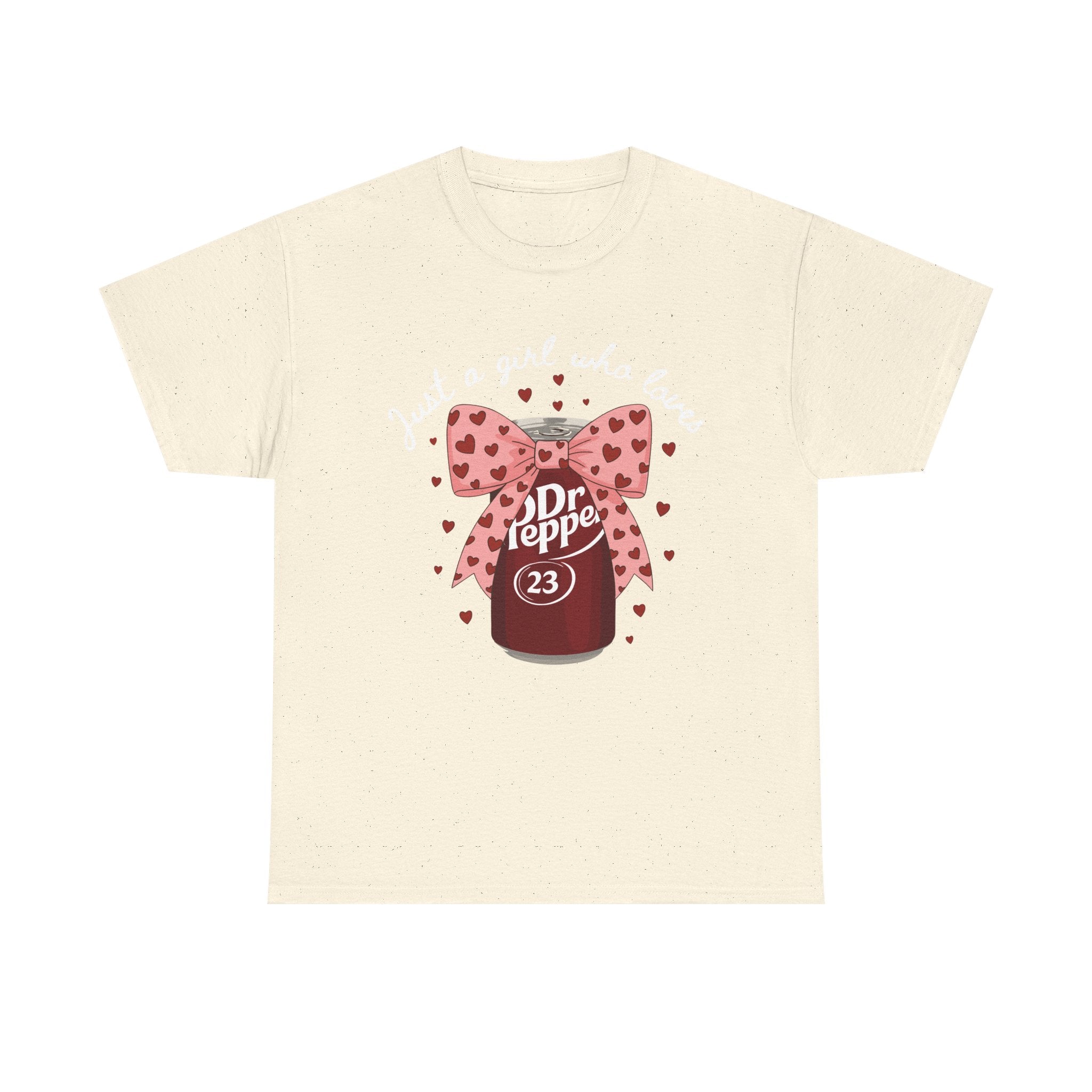 Dr Pepper 23 Tee — "Just a Girl Who Loves" Cute Soda Bow T-Shirt