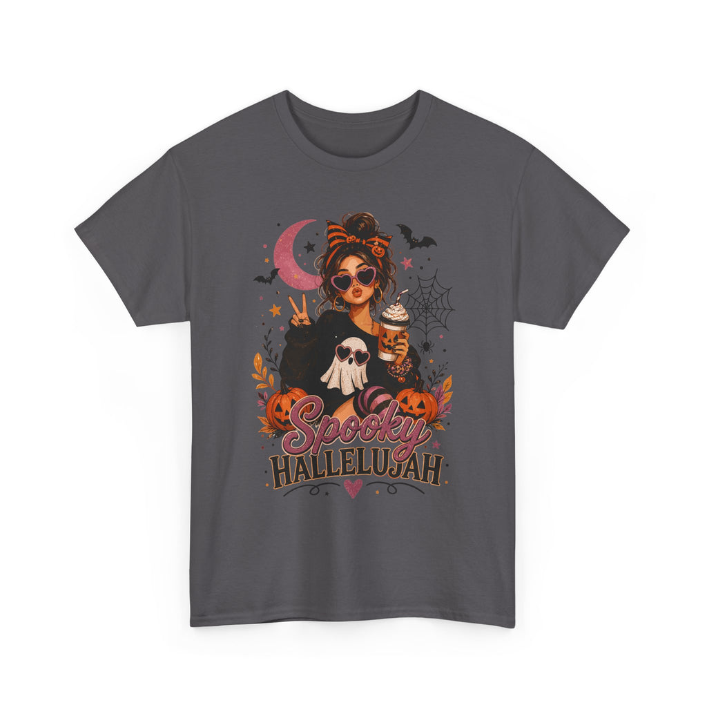 Spooky Hallelujah Halloween Tee — Witchy Pumpkin Graphic T-Shirt