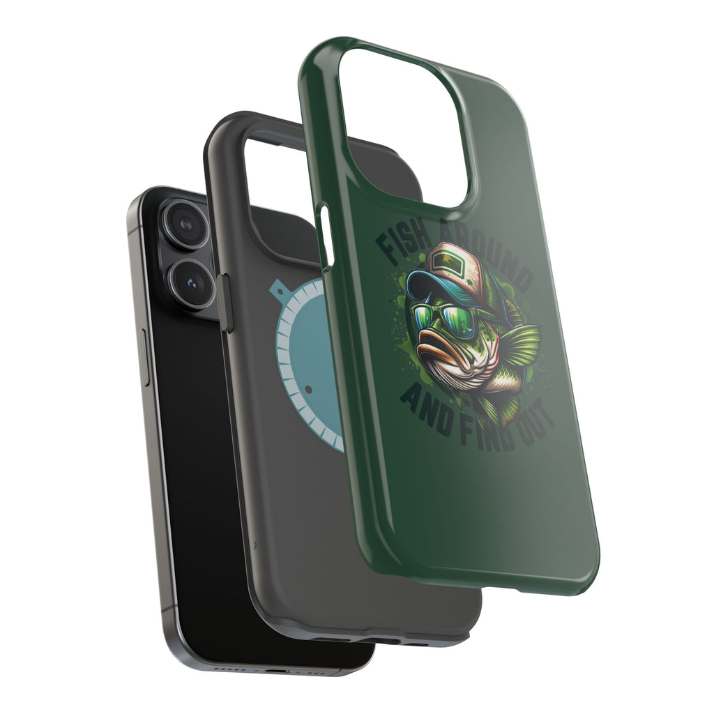 Fishing Phone Case — "Fish Around and Find Out" Magnetic Impact-Resistant Cover