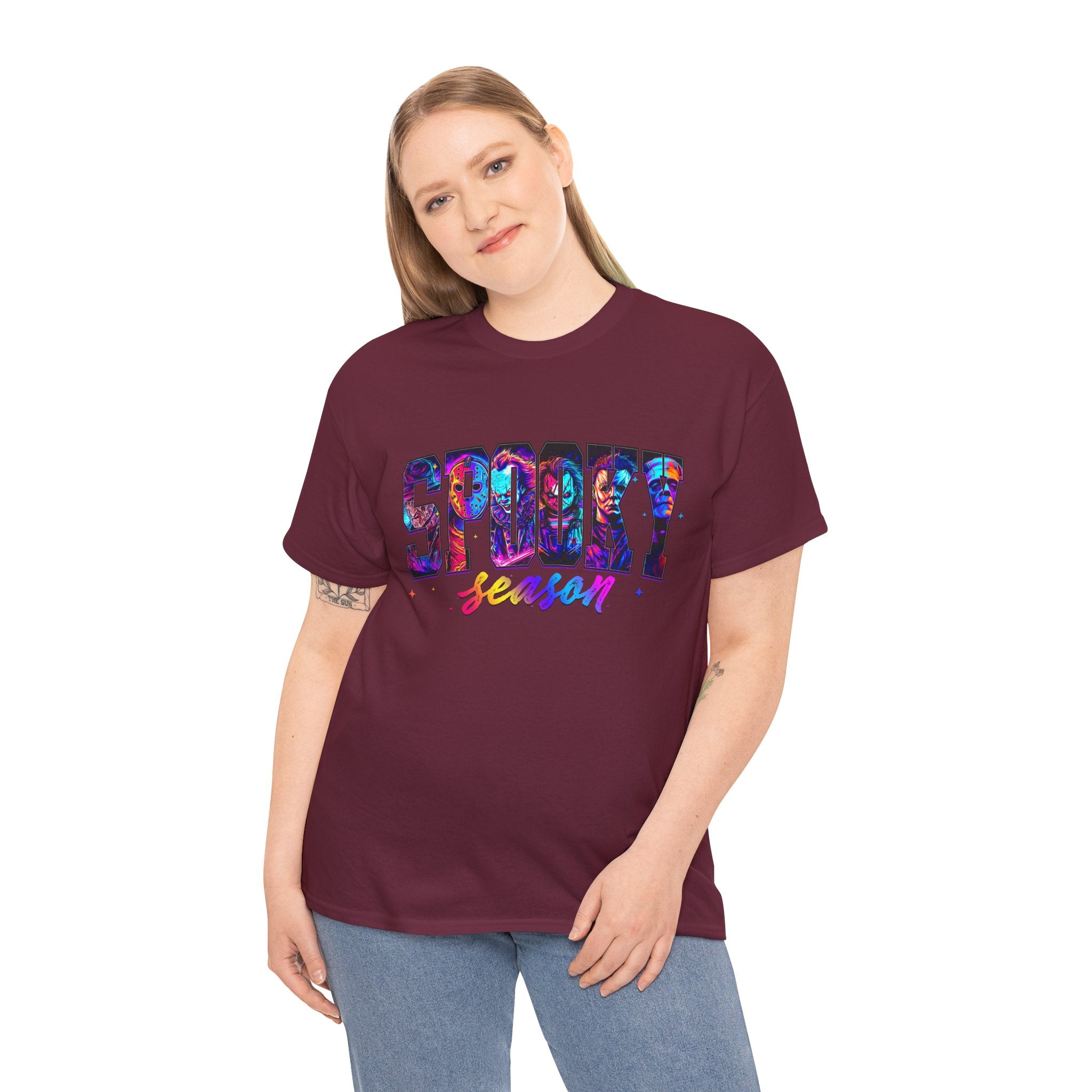 Spooky Season Graphic Tee — Colorful Halloween Shirt