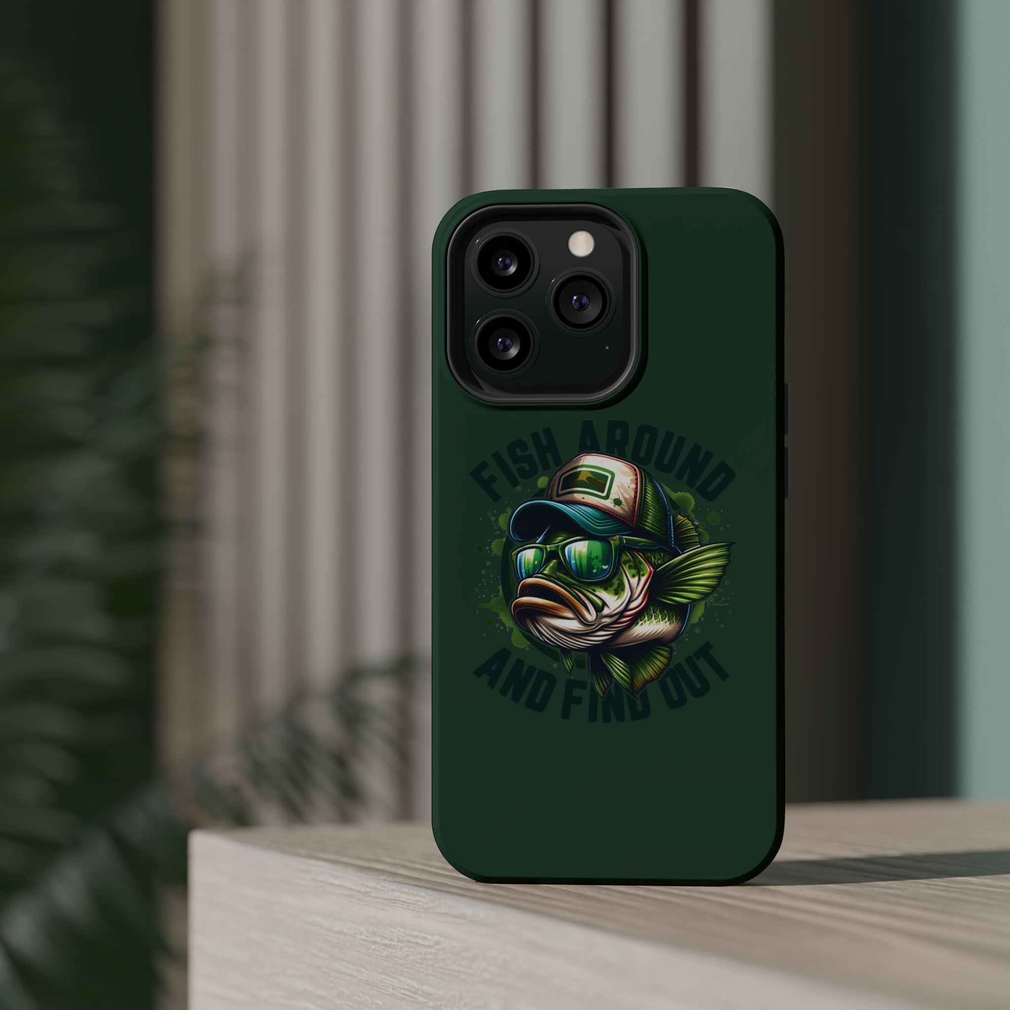 Fishing Phone Case — "Fish Around and Find Out" Magnetic Impact-Resistant Cover