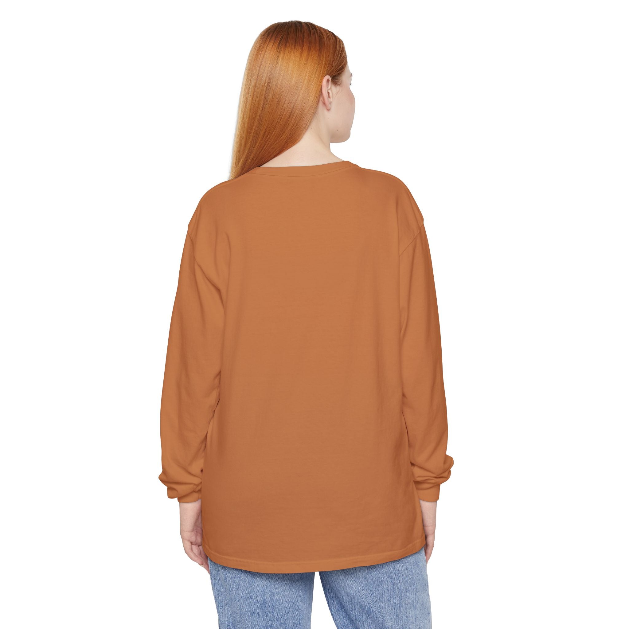 Halloween Coffee Long Sleeve Tee — "Freshly Boo'd Coffee, Scream & Sugar"