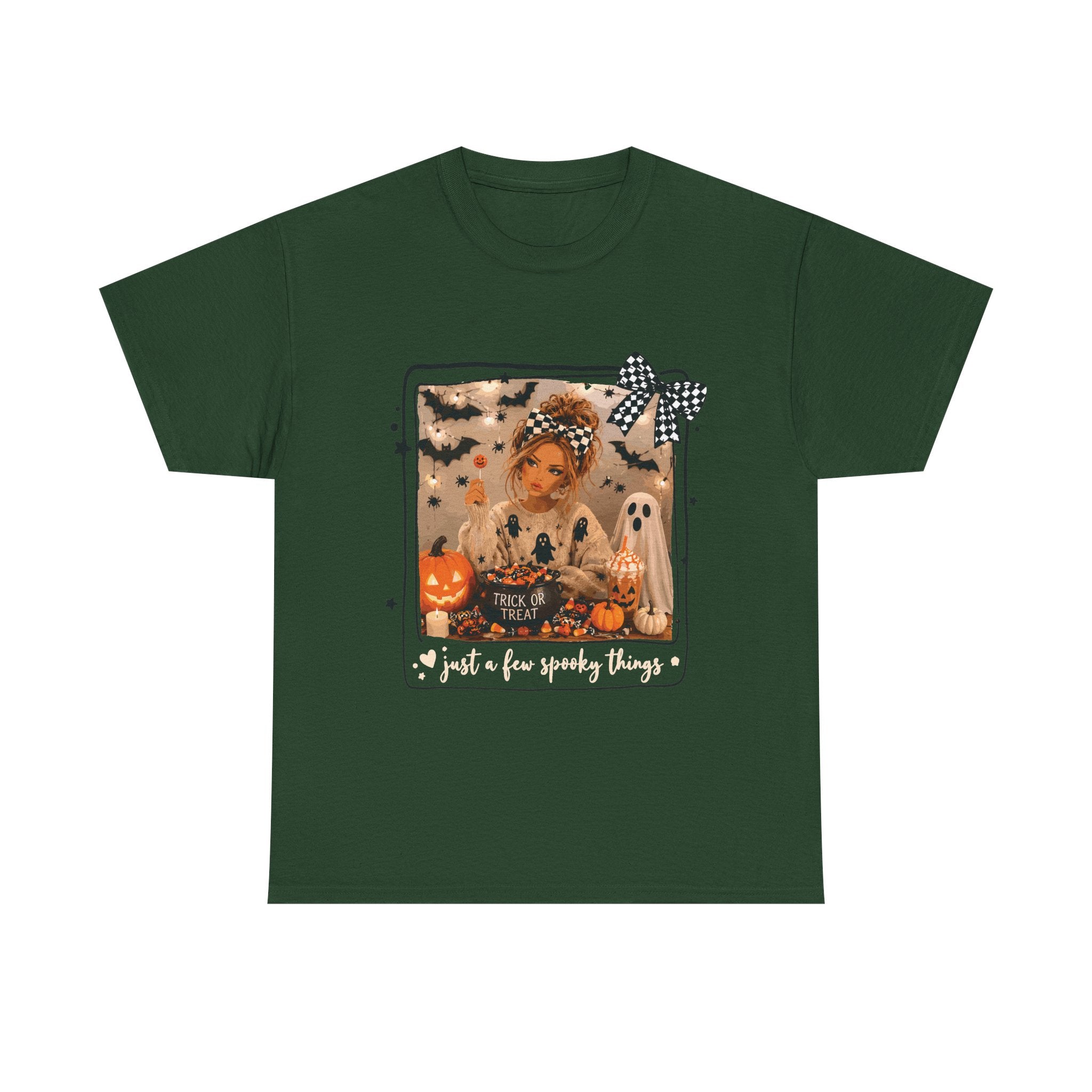 Halloween Graphic Tee — "Just a Few Spooky Things" Pumpkin & Ghost Design