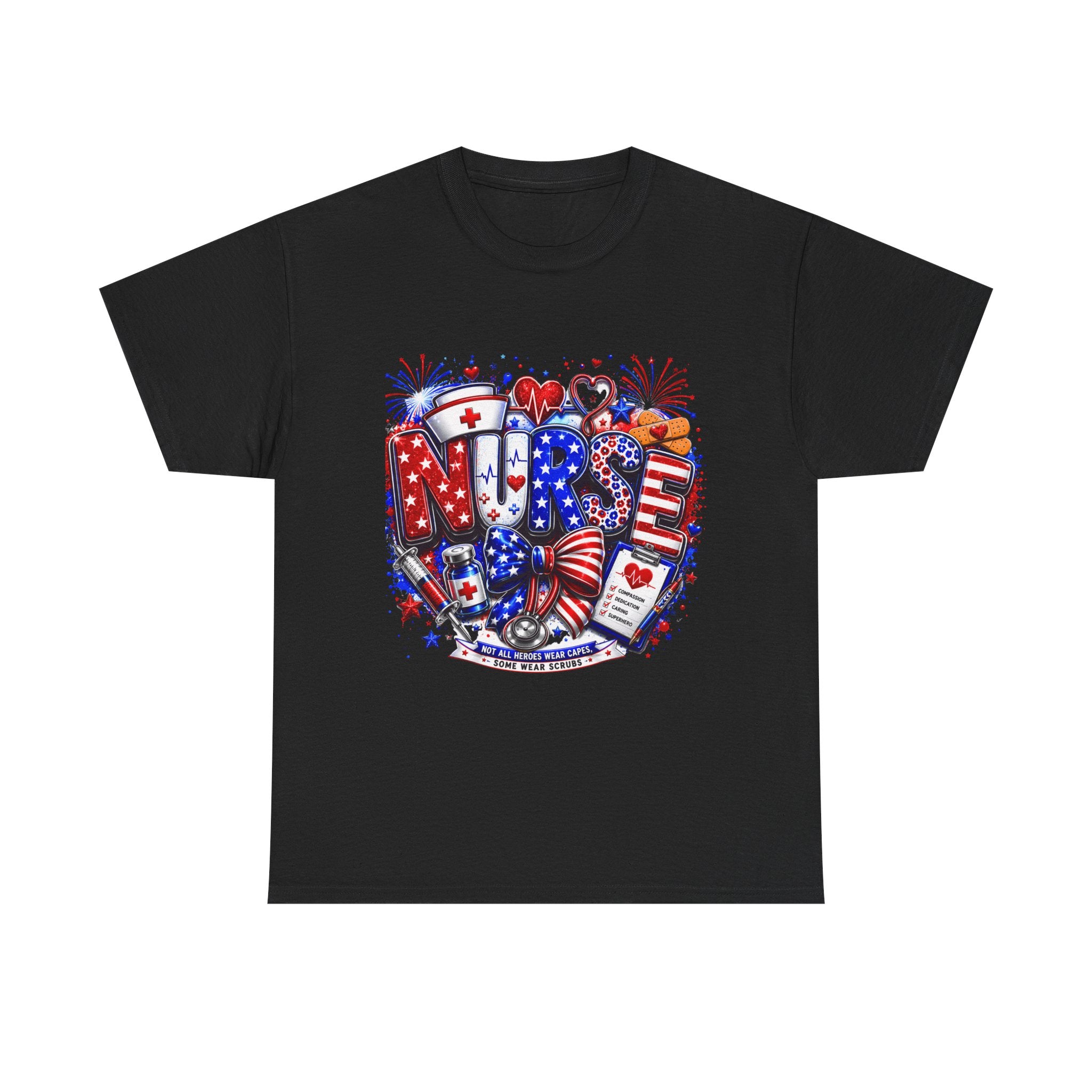 Nurse Heart Graphic Tee – Patriotic RN Appreciation T‑Shirt