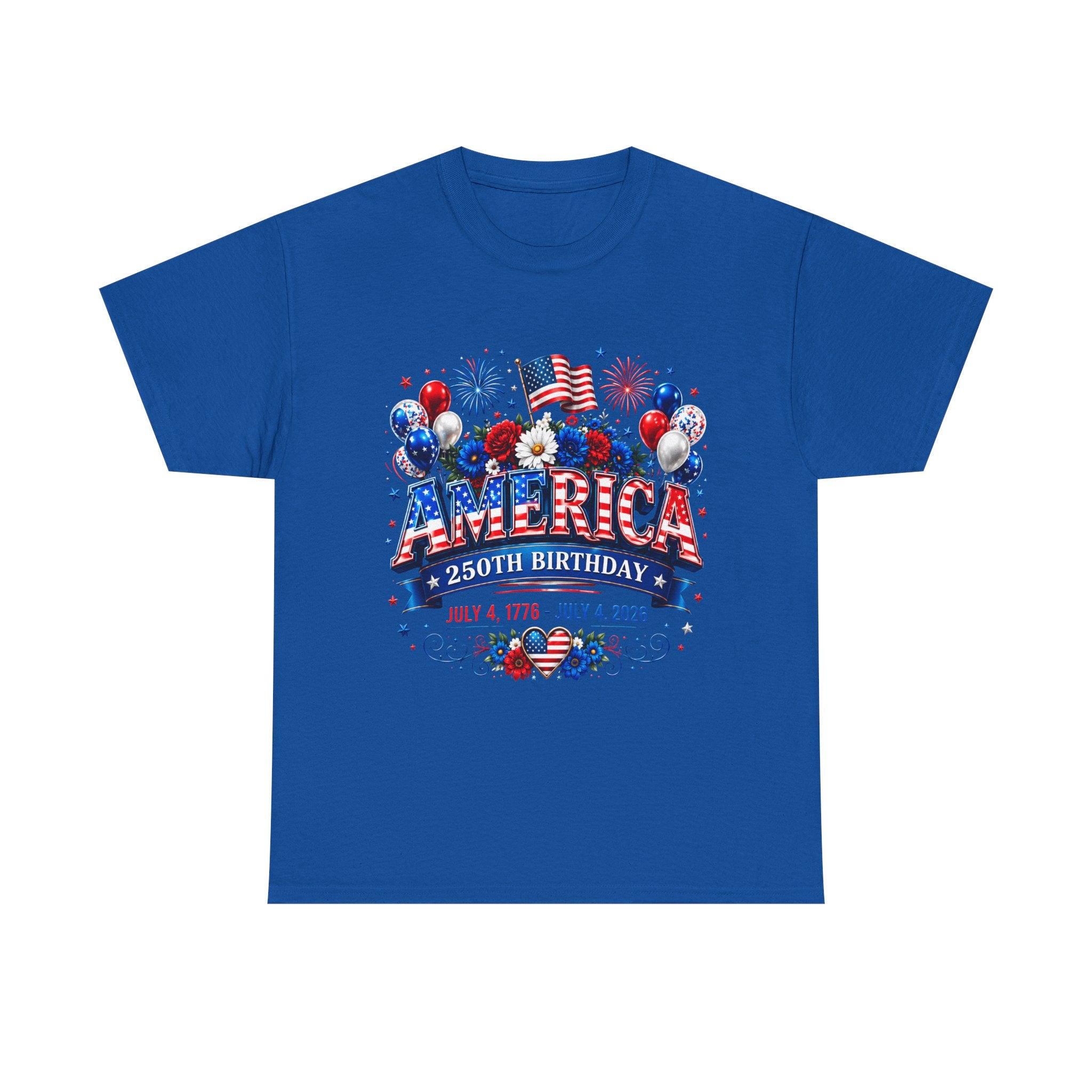 America 250th Birthday T-Shirt — July 4th 1776–2026 Patriotic Tee