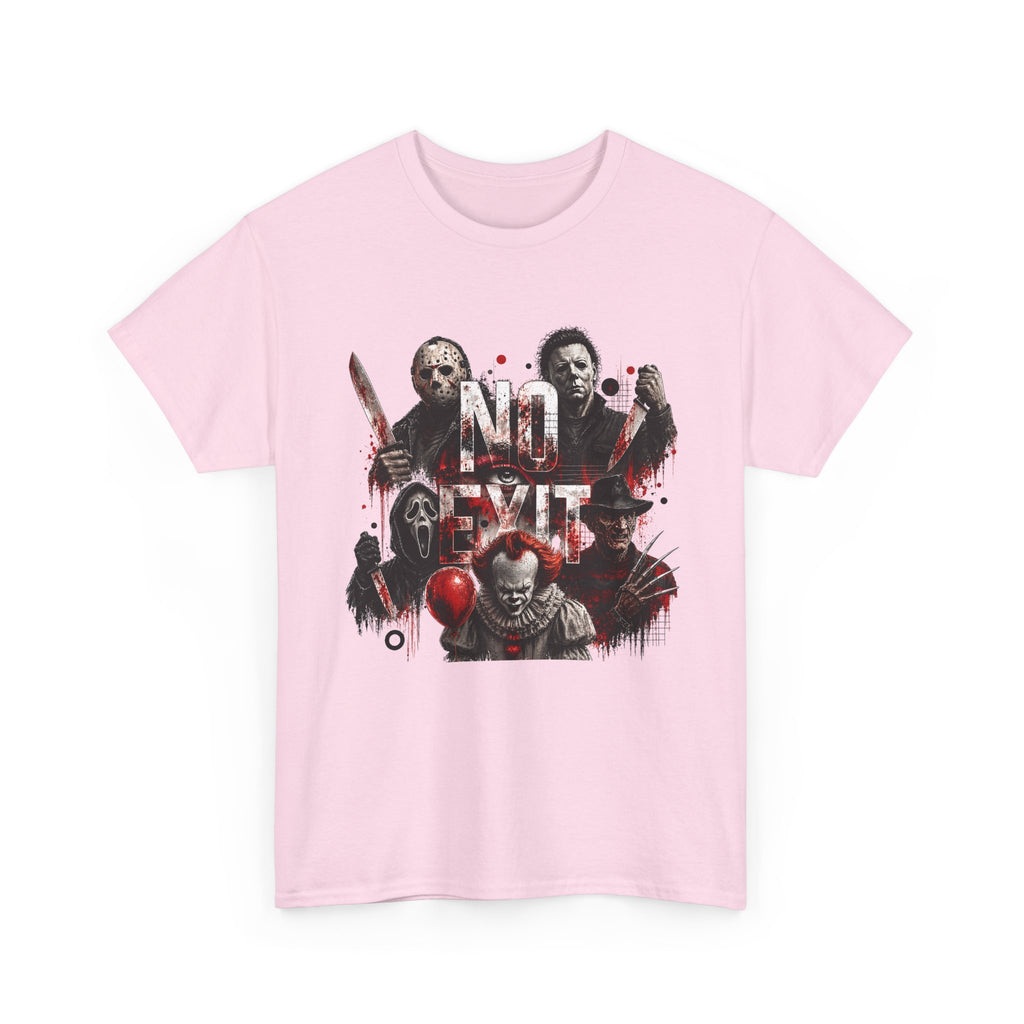 Horror Icons "No Exit" Graphic Tee — Retro Slasher Movie T-Shirt
