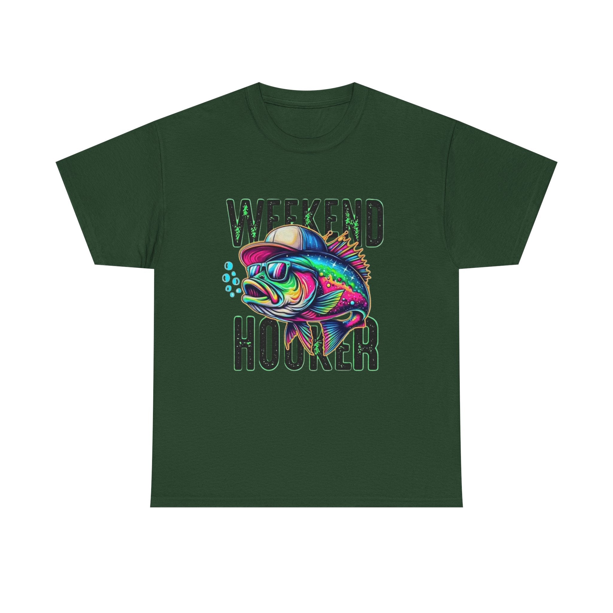 Weekend Hooker Fishing Tee — Colorful Fish Graphic Shirt