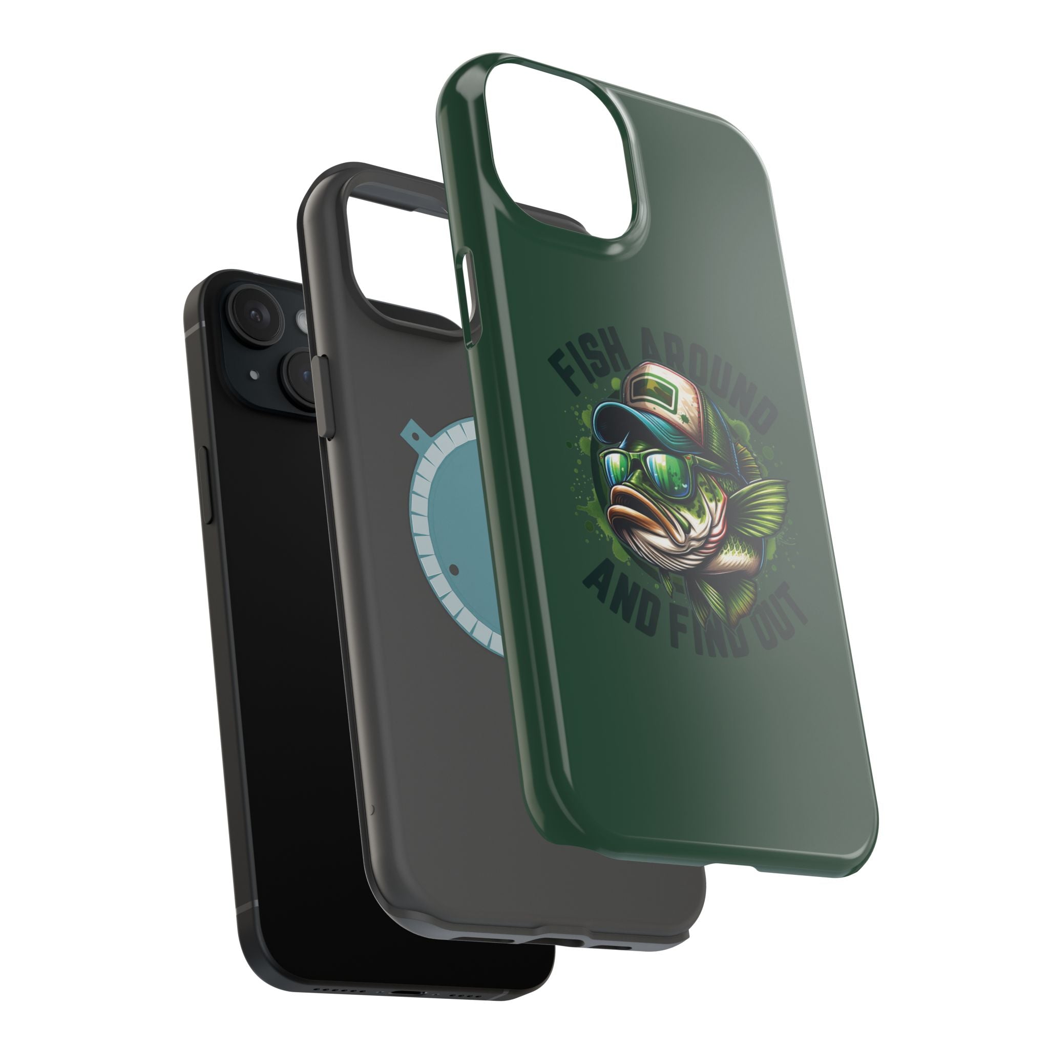 Fishing Phone Case — "Fish Around and Find Out" Magnetic Impact-Resistant Cover