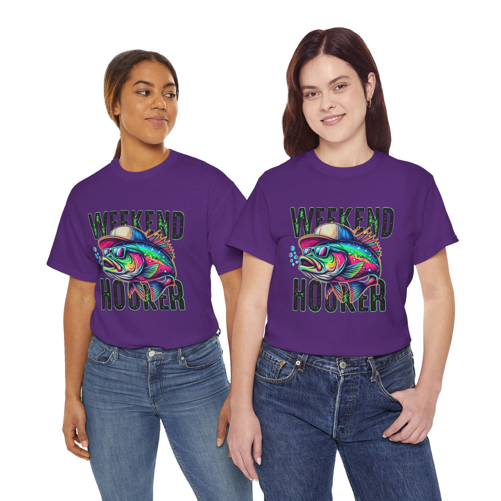 Weekend Hooker Fishing Tee — Colorful Fish Graphic Shirt