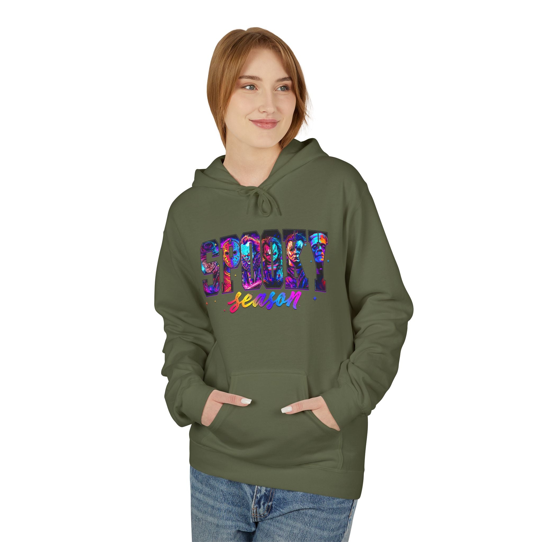 Spooky Season Hoodie — Colorful Halloween Graphic Pullover