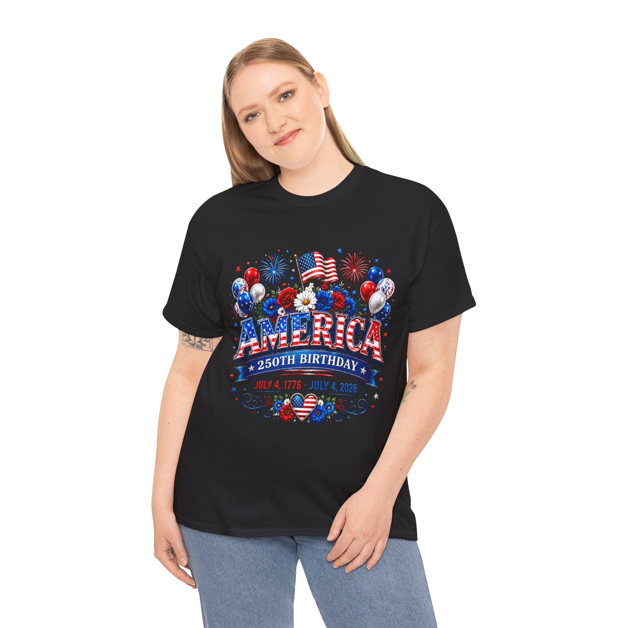 America 250th Birthday T-Shirt — July 4th 1776–2026 Patriotic Tee