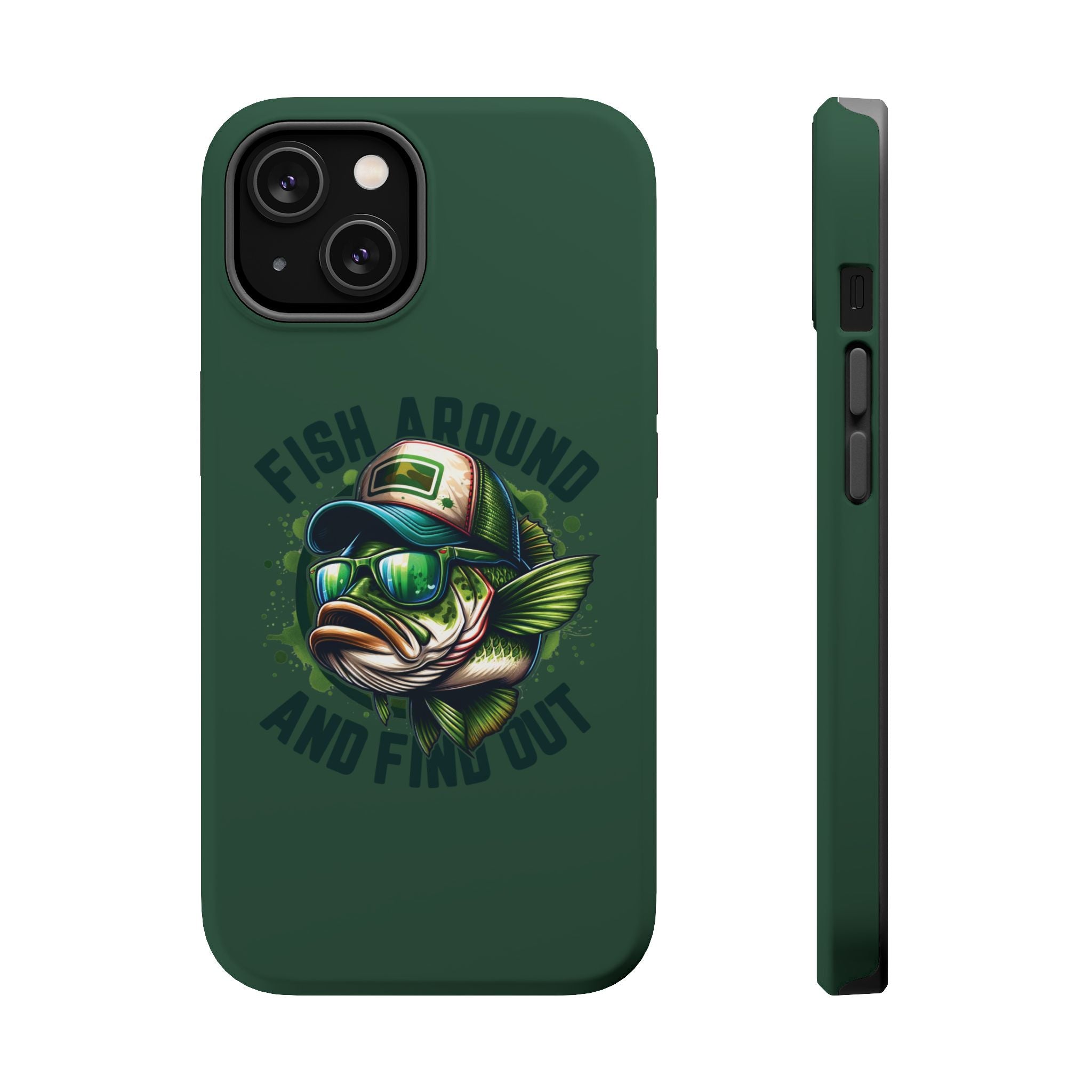 Fishing Phone Case — "Fish Around and Find Out" Magnetic Impact-Resistant Cover