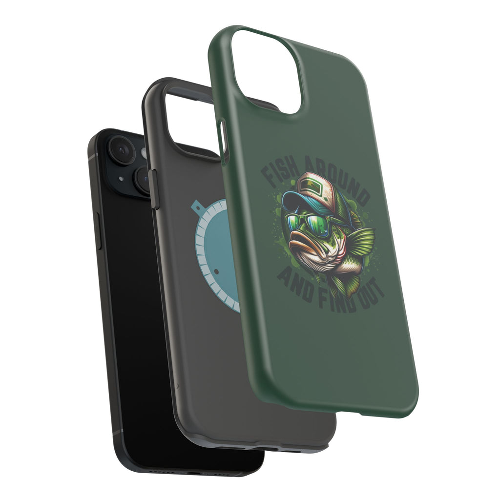Fishing Phone Case — "Fish Around and Find Out" Magnetic Impact-Resistant Cover