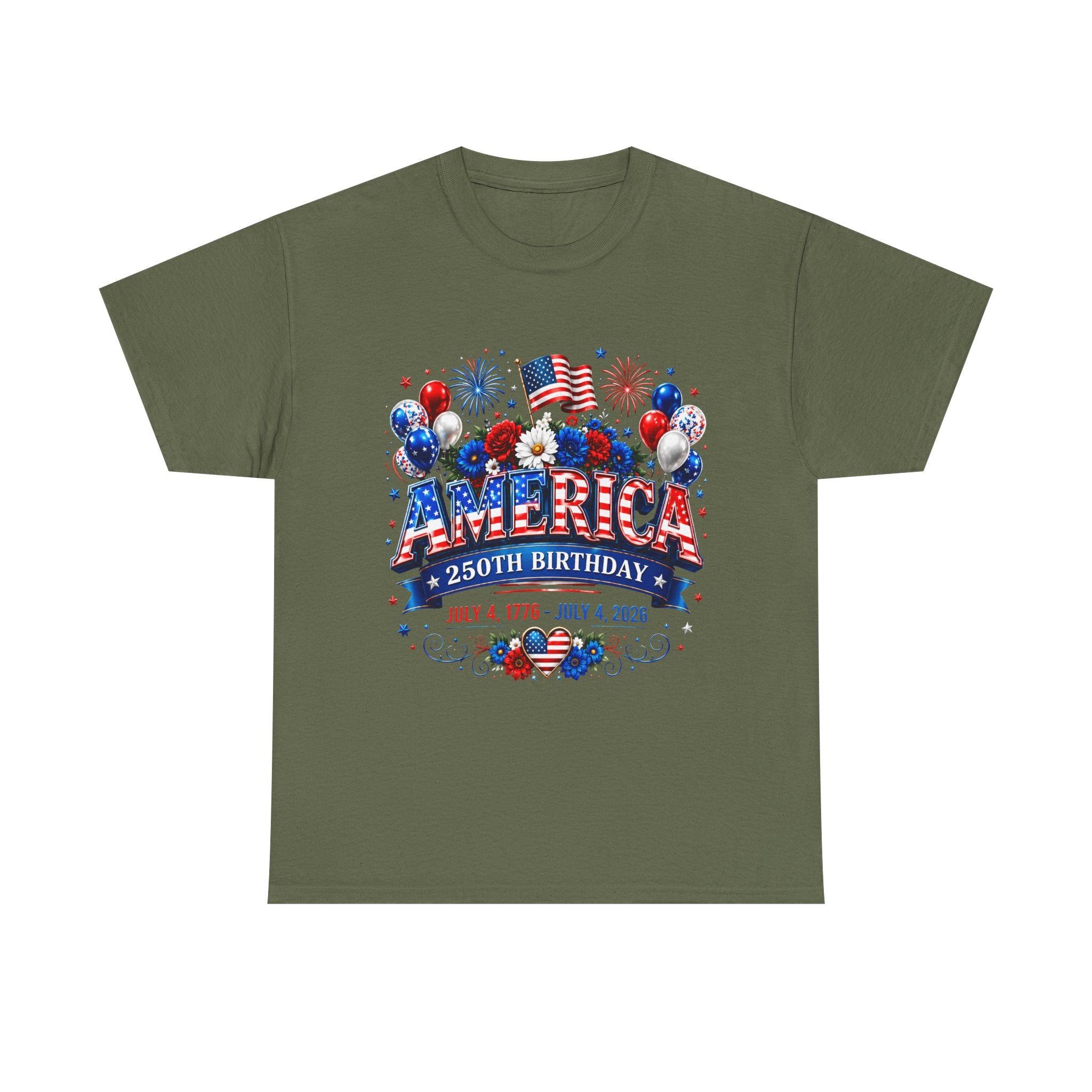 America 250th Birthday T-Shirt — July 4th 1776–2026 Patriotic Tee