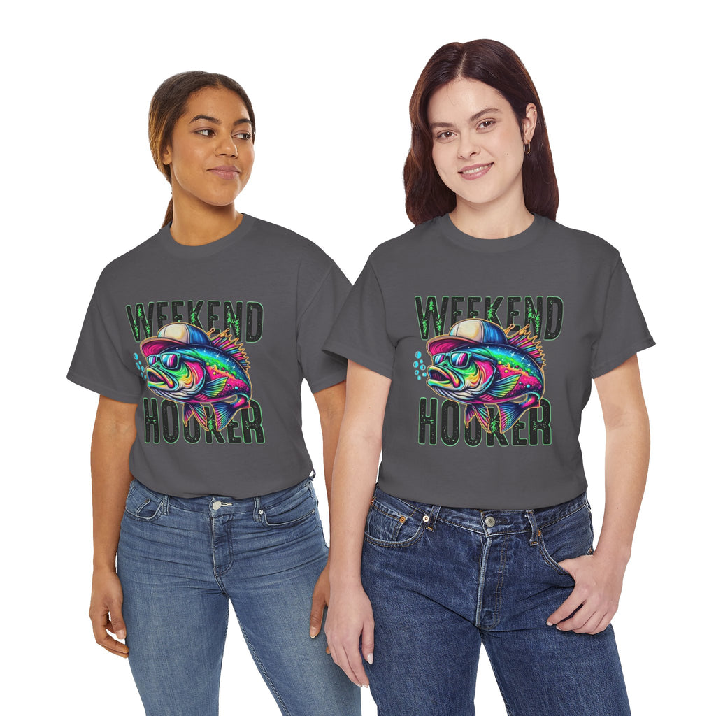 Weekend Hooker Fishing Tee — Colorful Fish Graphic Shirt