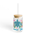 Sea Turtle Sipper Glass - 16oz Summer Vibes Drink Tumbler