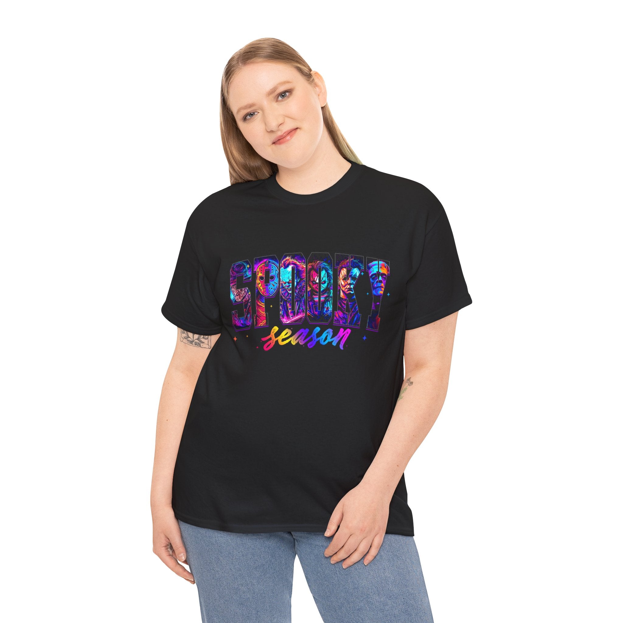 Spooky Season Graphic Tee — Colorful Halloween Shirt