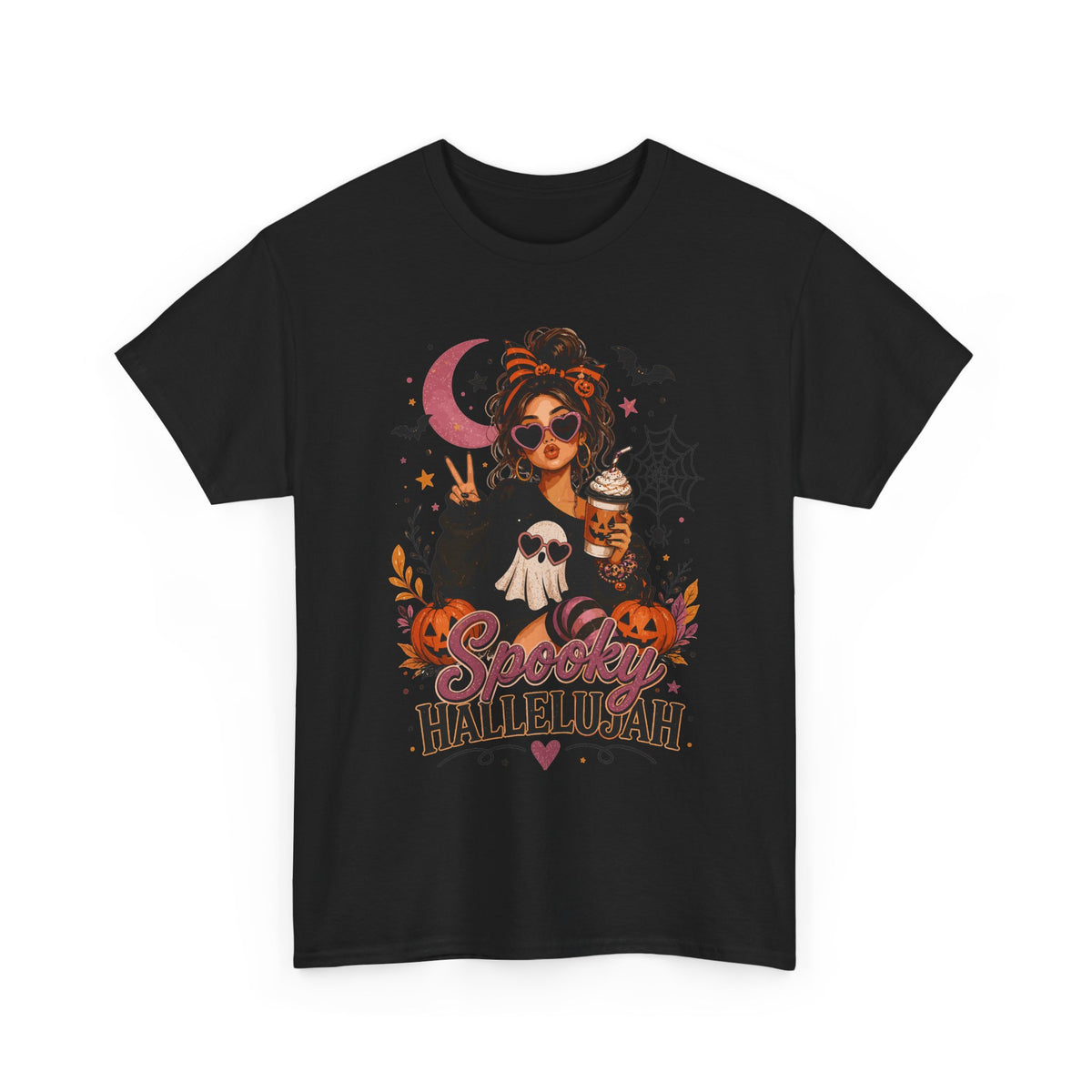 Spooky Hallelujah Halloween Tee — Witchy Pumpkin Graphic T-Shirt