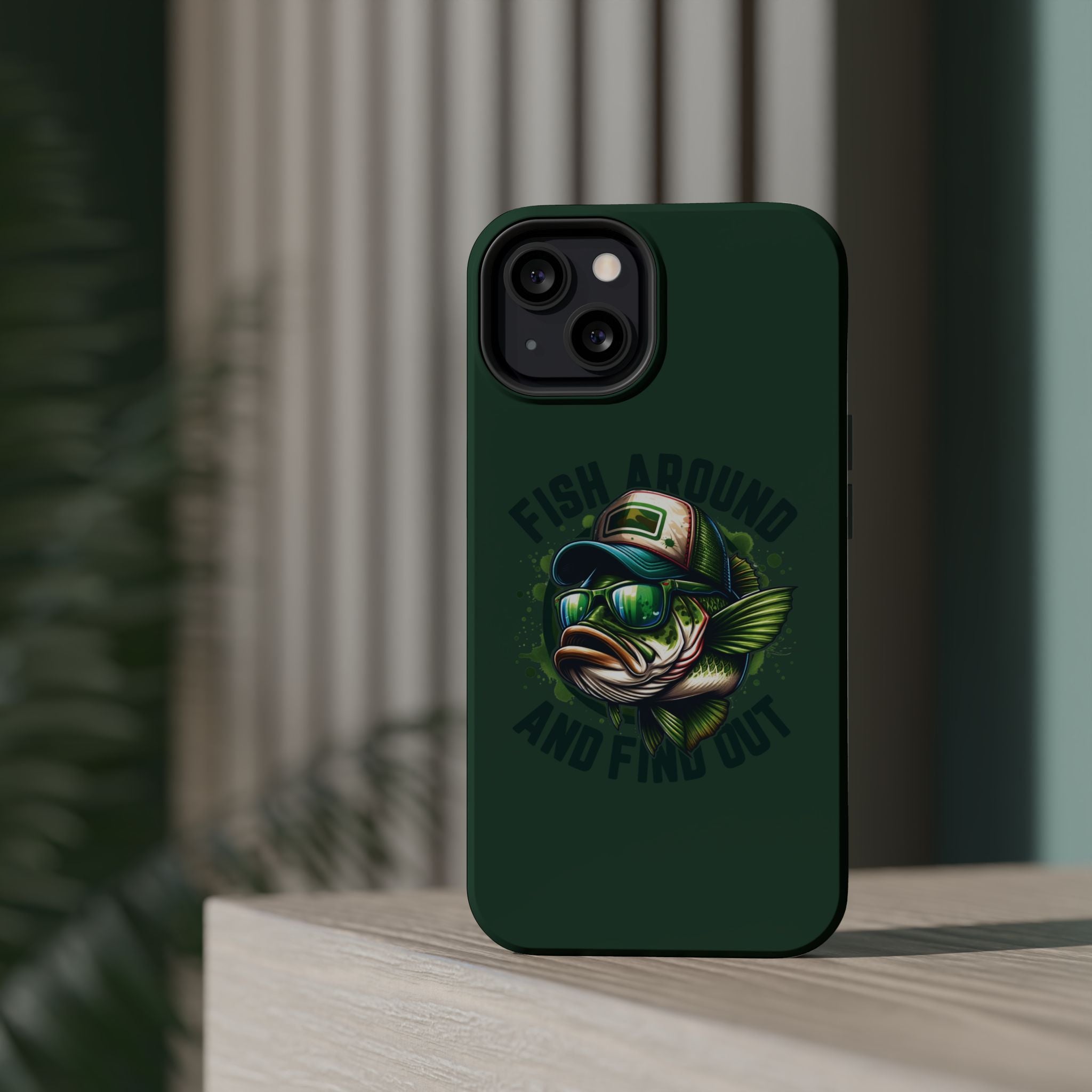 Fishing Phone Case — "Fish Around and Find Out" Magnetic Impact-Resistant Cover