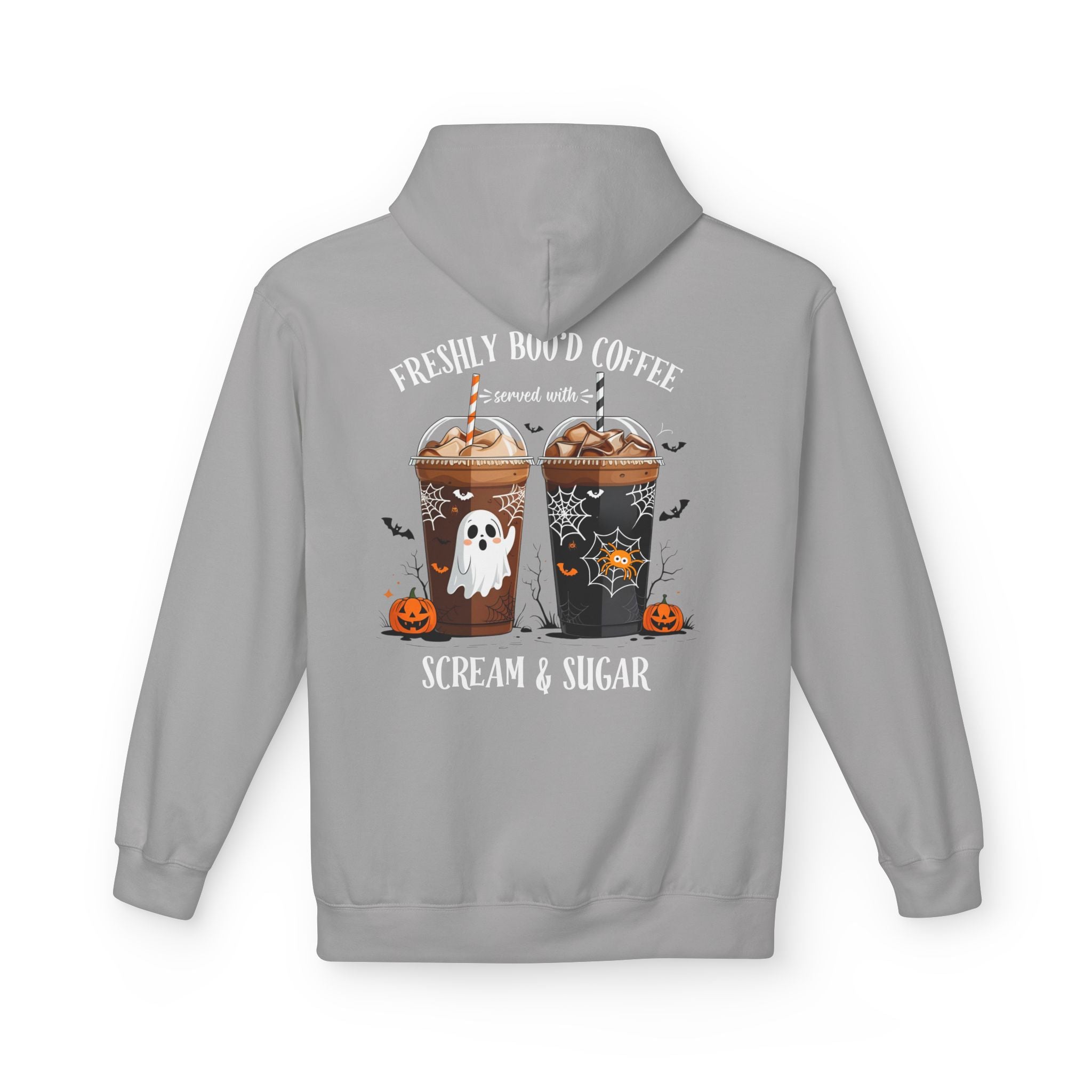 Halloween Coffee Hoodie - "Freshly Brew'd Coffee" Scream & Sugar Graphic