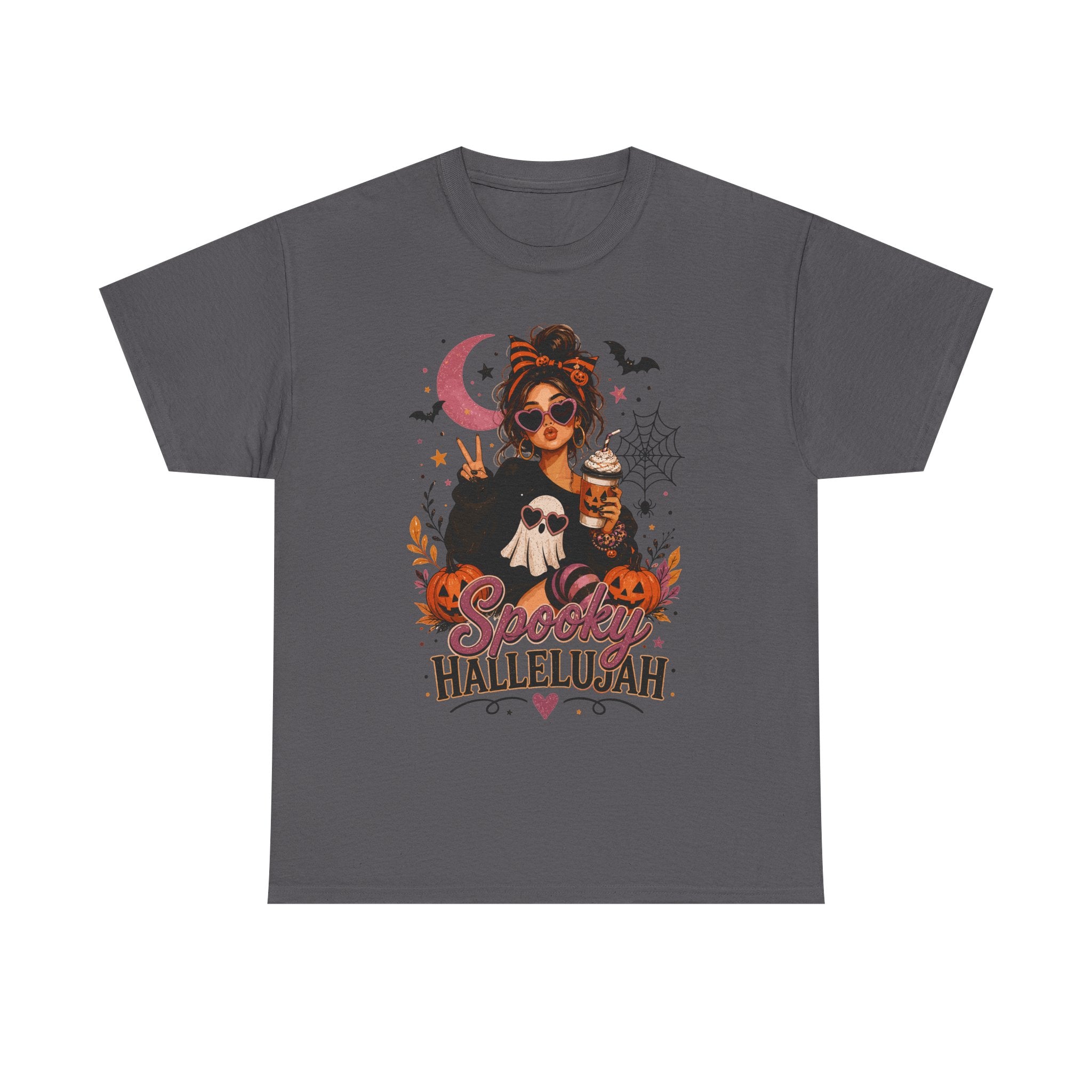 Spooky Hallelujah Halloween Tee — Witchy Pumpkin Graphic T-Shirt