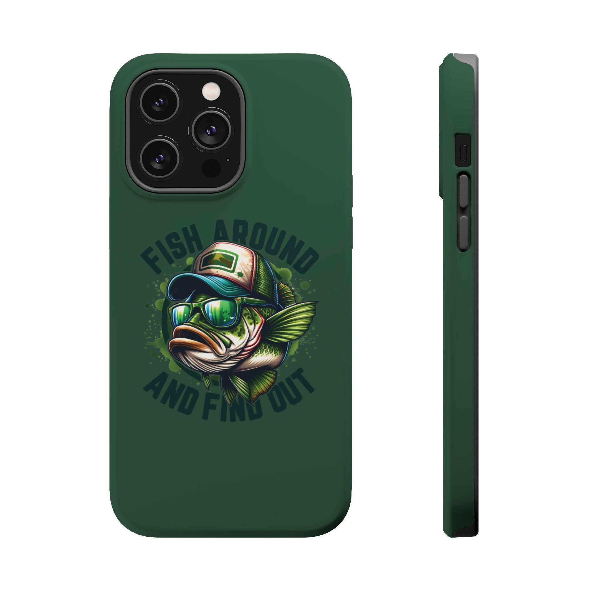 Fishing Phone Case — "Fish Around and Find Out" Magnetic Impact-Resistant Cover