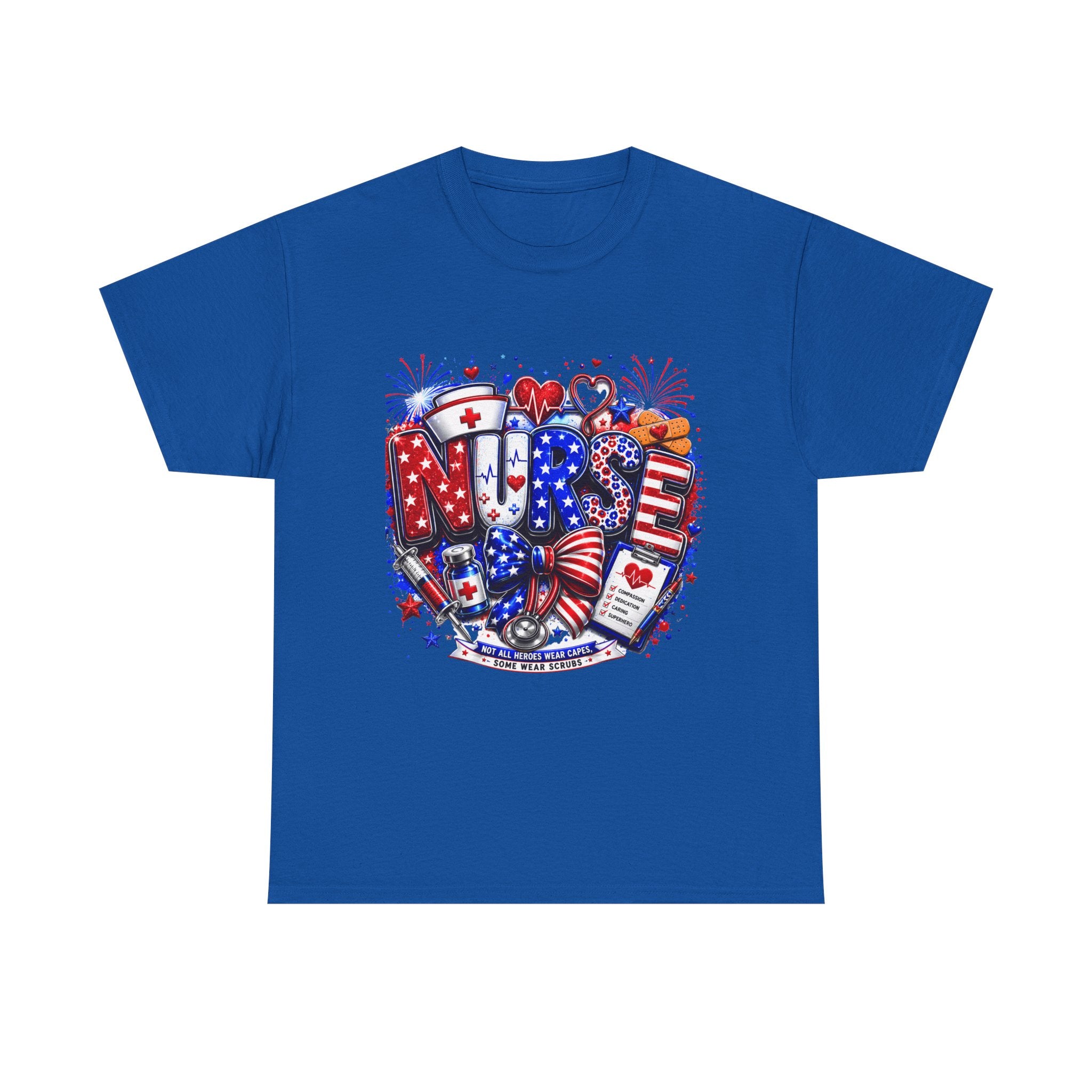 Nurse Heart Graphic Tee – Patriotic RN Appreciation T‑Shirt