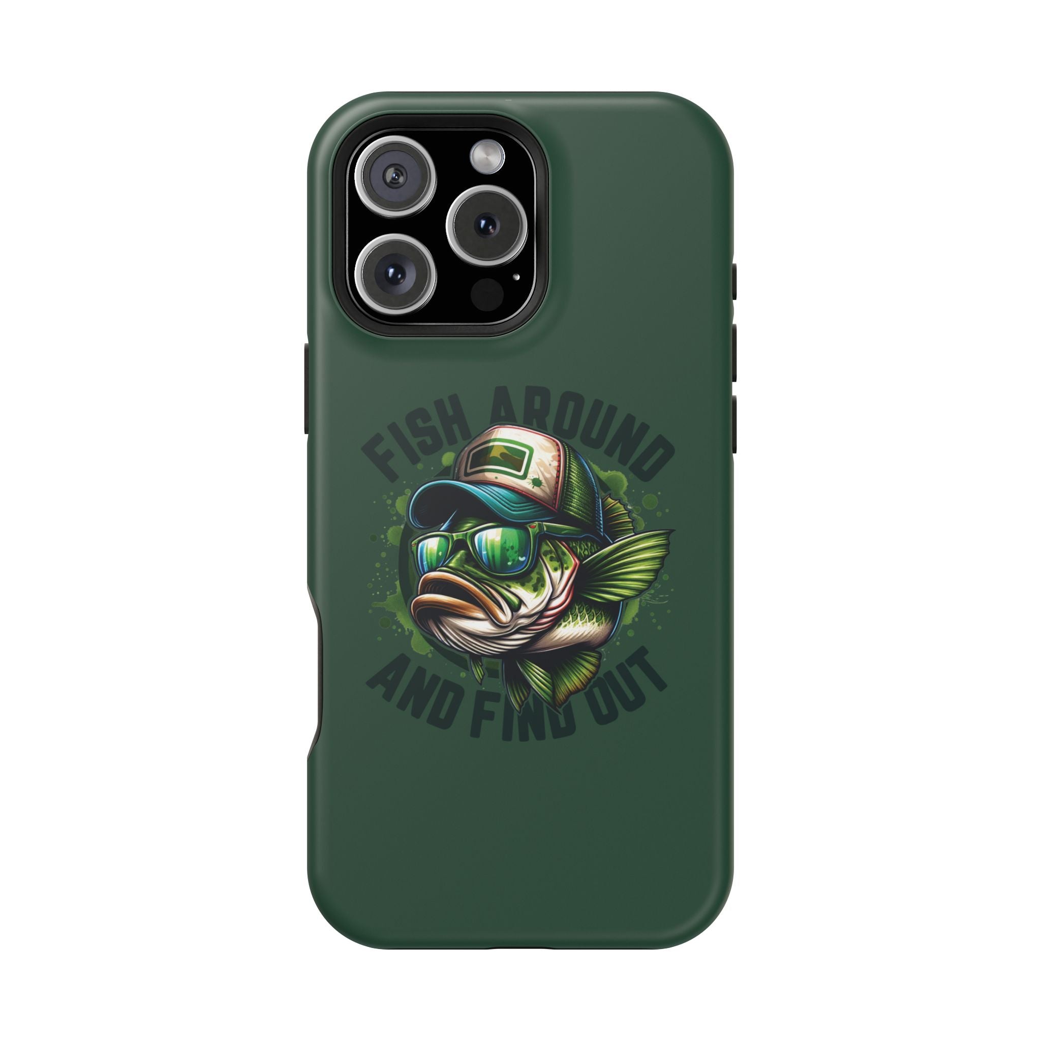 Fishing Phone Case — "Fish Around and Find Out" Magnetic Impact-Resistant Cover