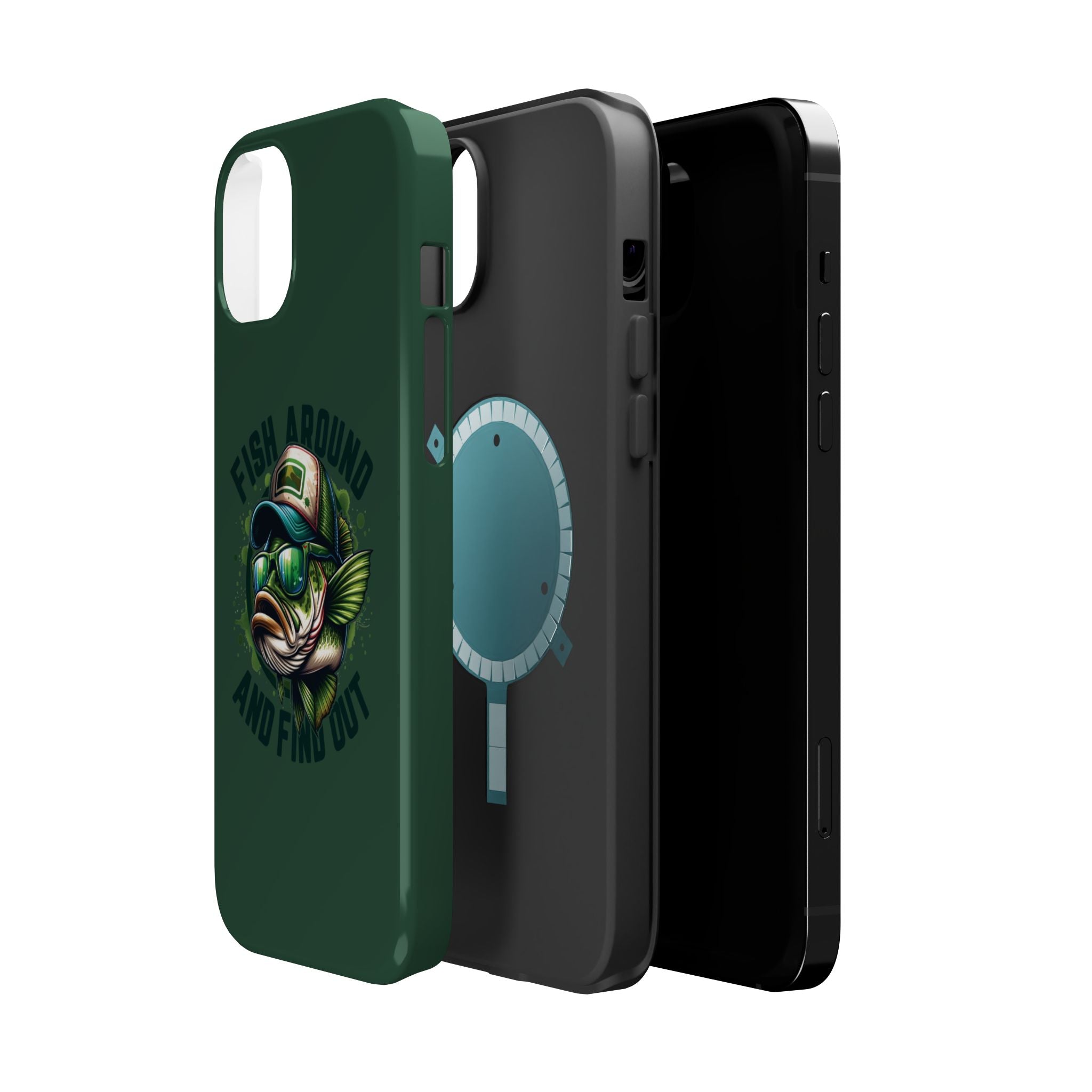 Fishing Phone Case — "Fish Around and Find Out" Magnetic Impact-Resistant Cover