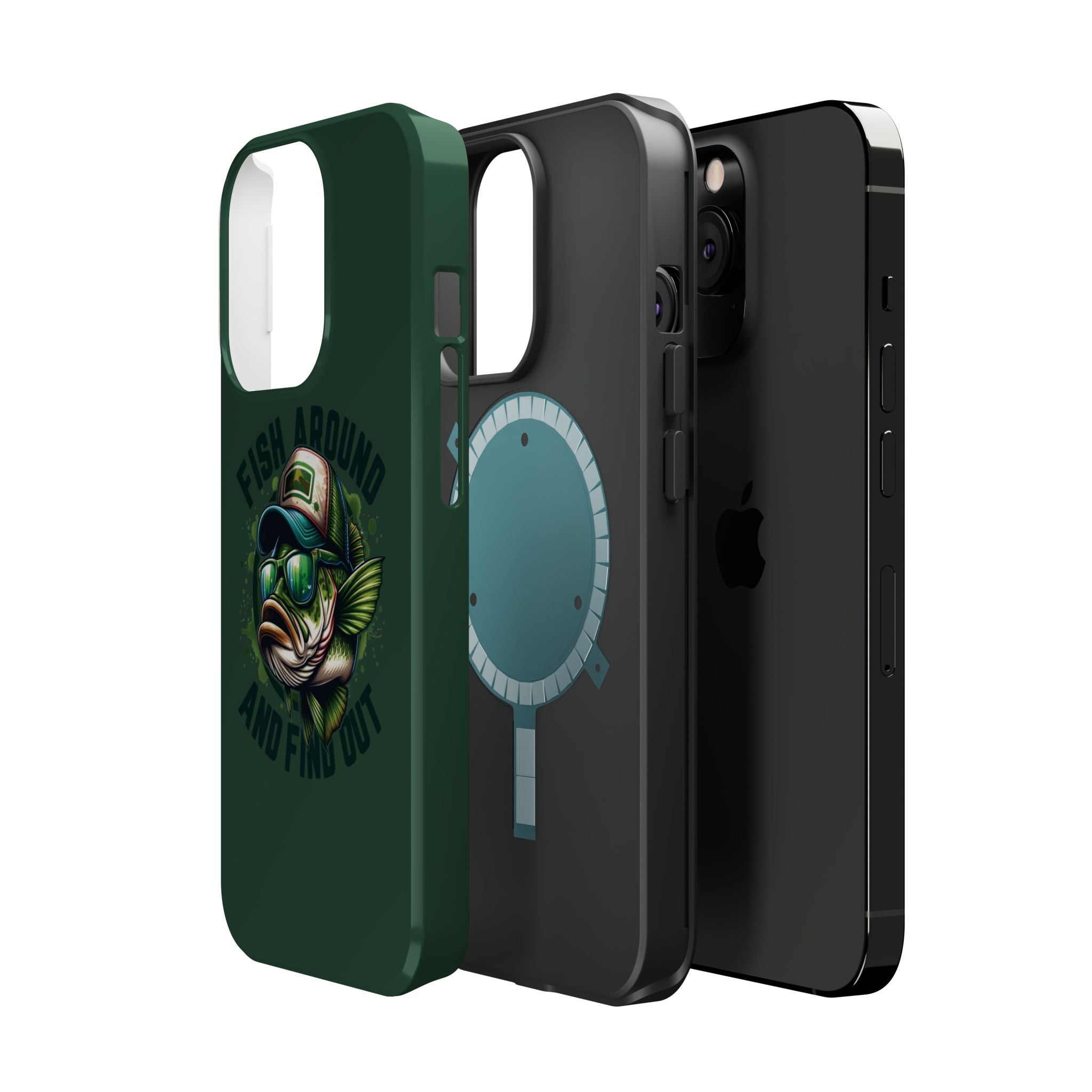 Fishing Phone Case — "Fish Around and Find Out" Magnetic Impact-Resistant Cover