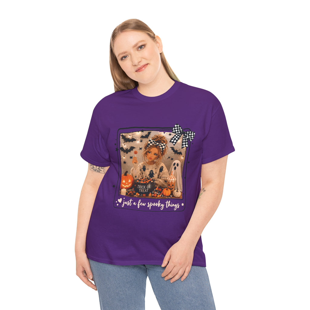 Halloween Graphic Tee — "Just a Few Spooky Things" Pumpkin & Ghost Design