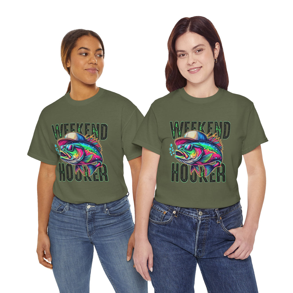 Weekend Hooker Fishing Tee — Colorful Fish Graphic Shirt