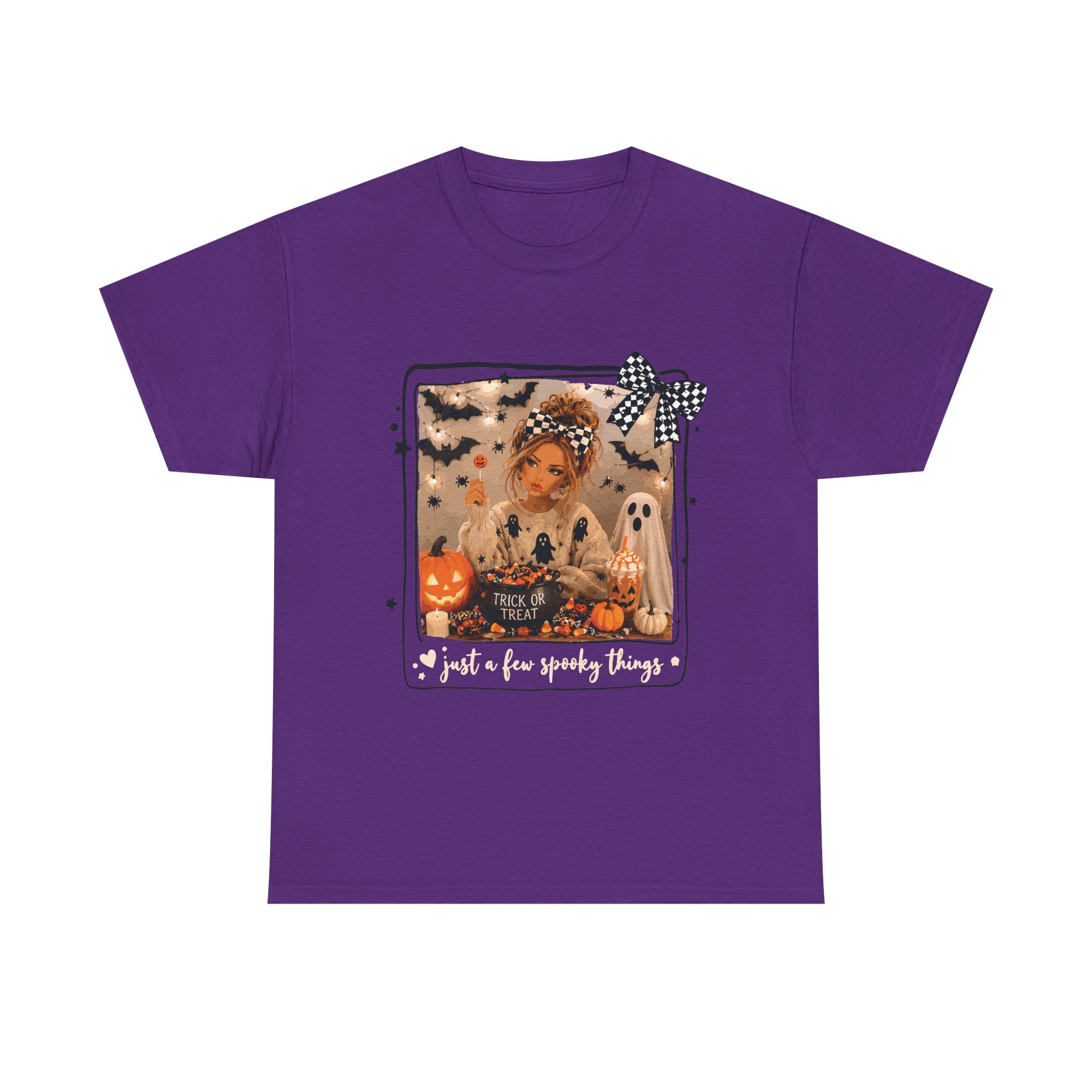 Halloween Graphic Tee — "Just a Few Spooky Things" Pumpkin & Ghost Design