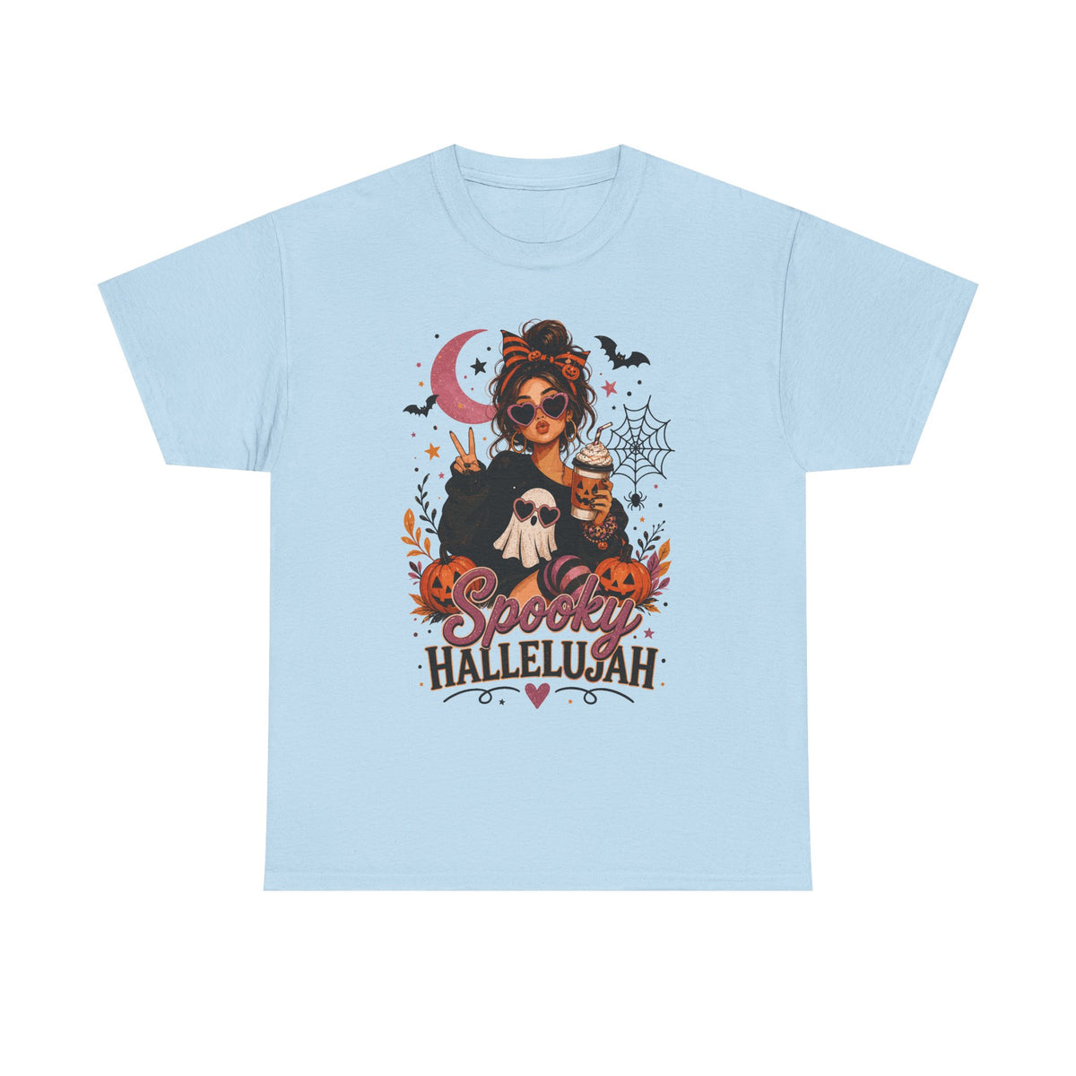 Spooky Hallelujah Halloween Tee — Witchy Pumpkin Graphic T-Shirt