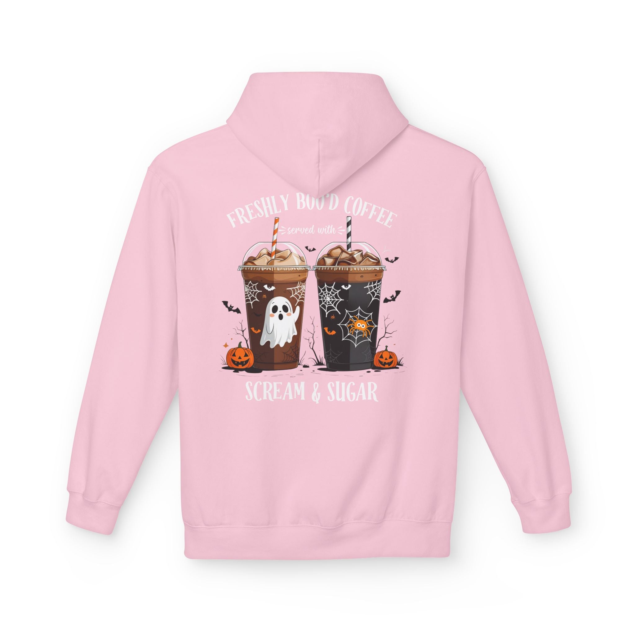 Halloween Coffee Hoodie - "Freshly Brew'd Coffee" Scream & Sugar Graphic
