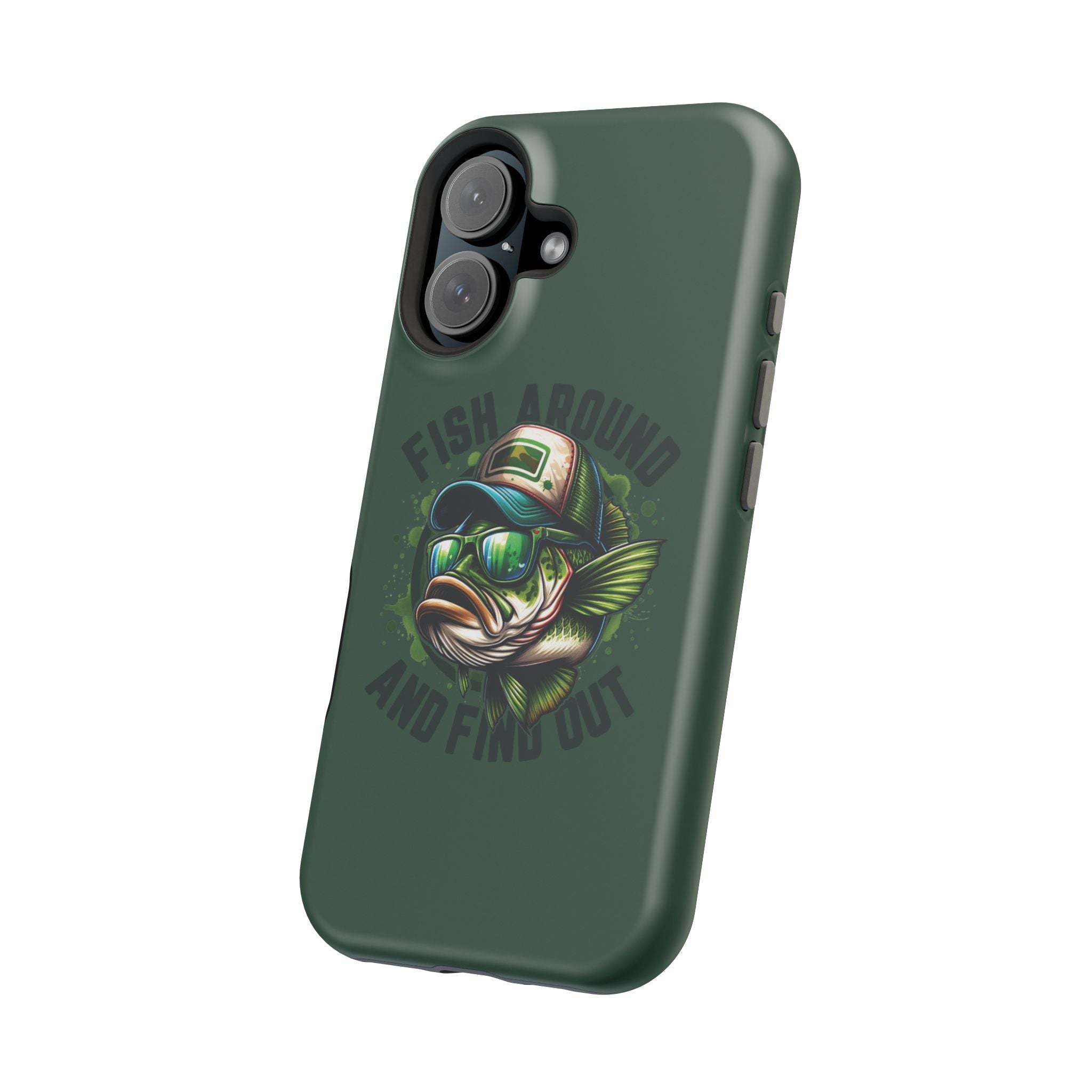 Fishing Phone Case — "Fish Around and Find Out" Magnetic Impact-Resistant Cover
