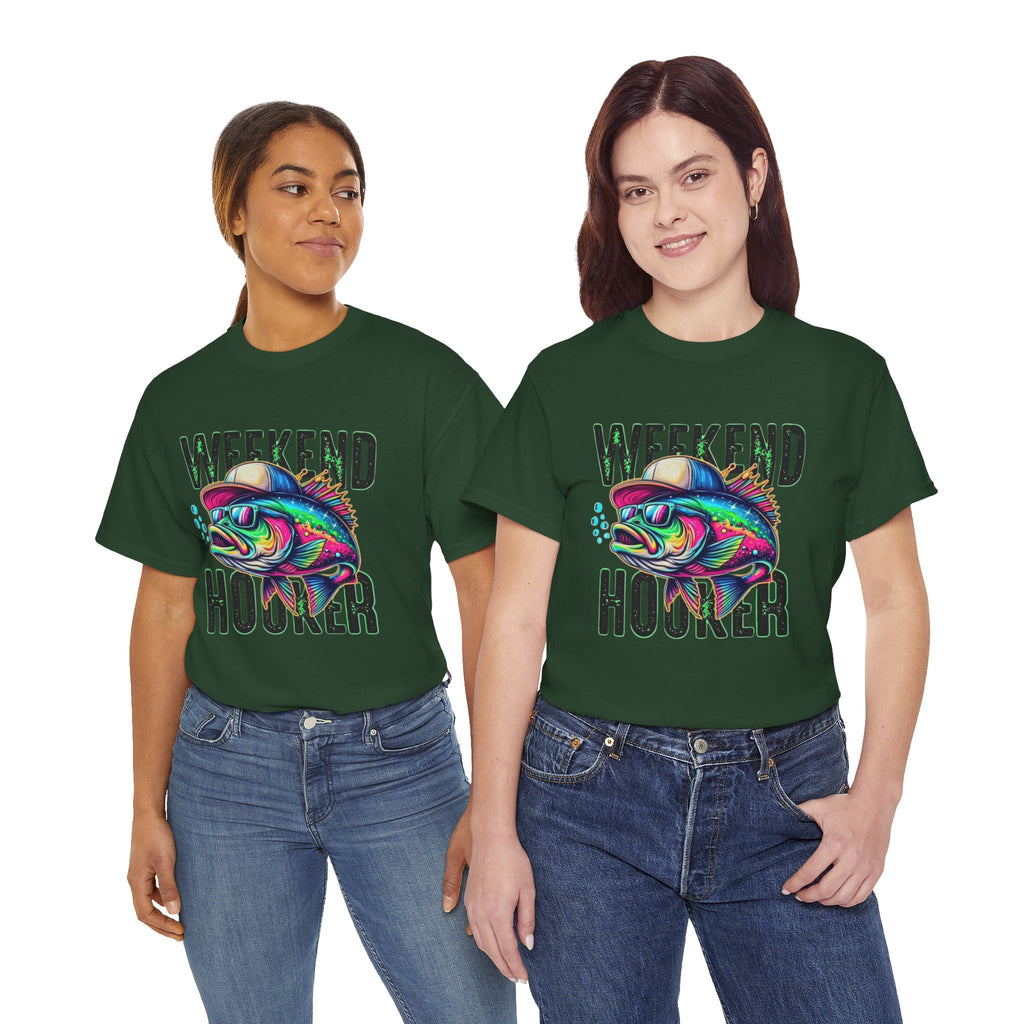 Weekend Hooker Fishing Tee — Colorful Fish Graphic Shirt