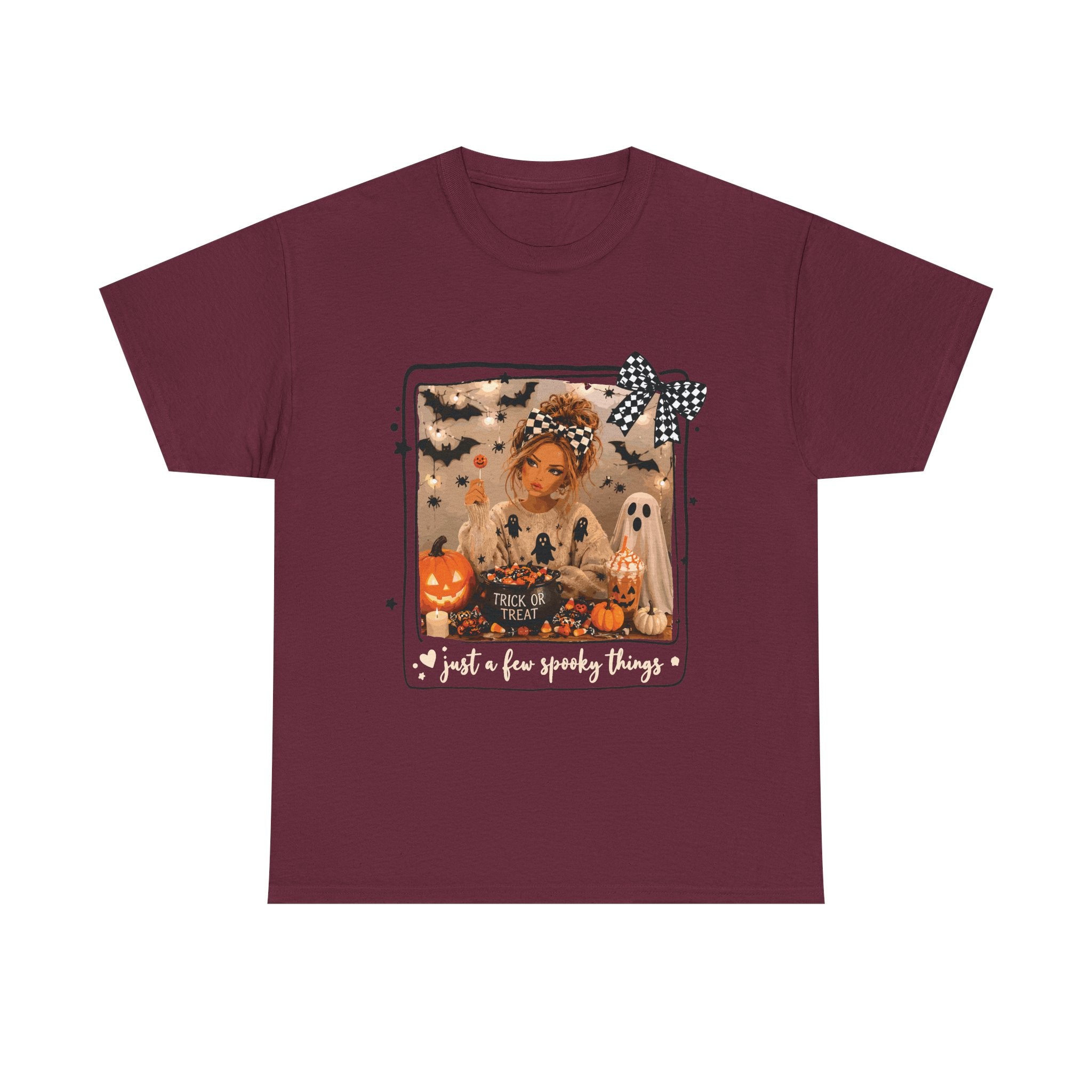 Halloween Graphic Tee — "Just a Few Spooky Things" Pumpkin & Ghost Design