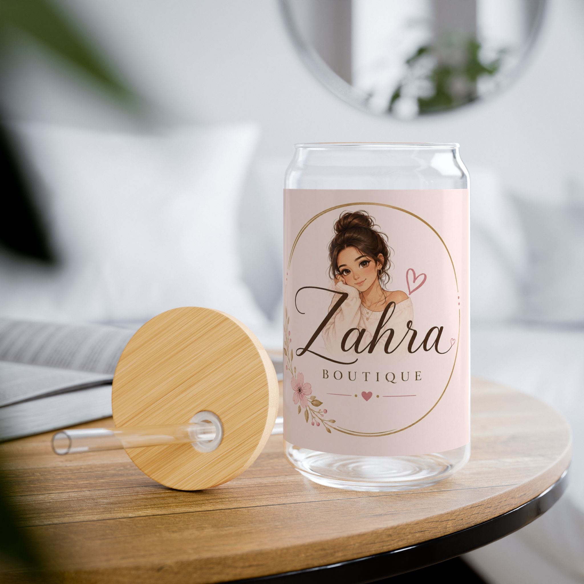 Zahra Boutique 16 Oz Glass Cup