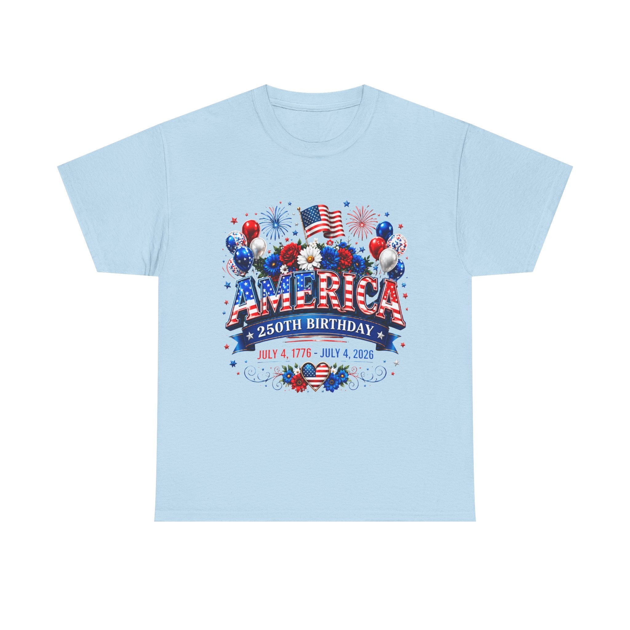 America 250th Birthday T-Shirt — July 4th 1776–2026 Patriotic Tee
