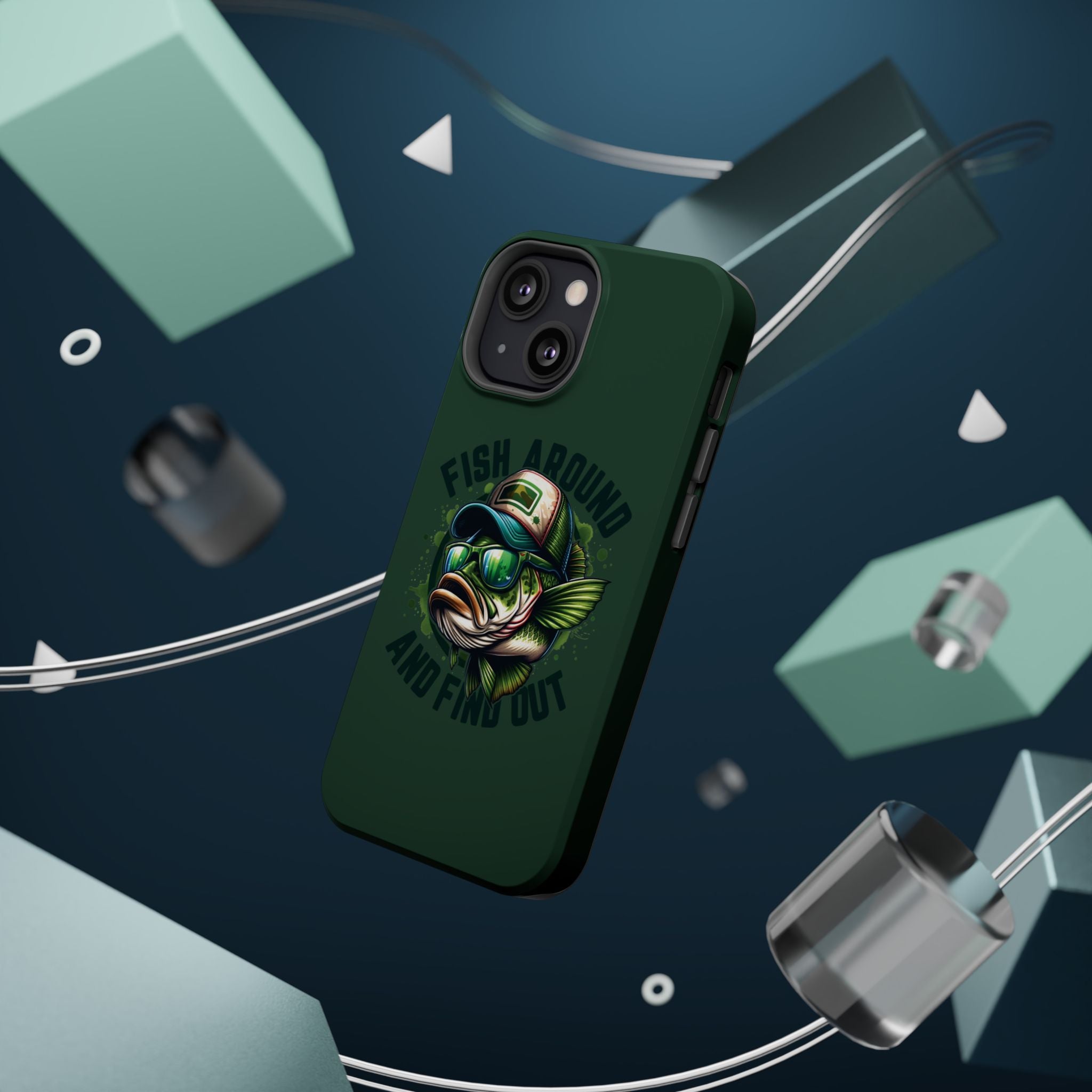Fishing Phone Case — "Fish Around and Find Out" Magnetic Impact-Resistant Cover