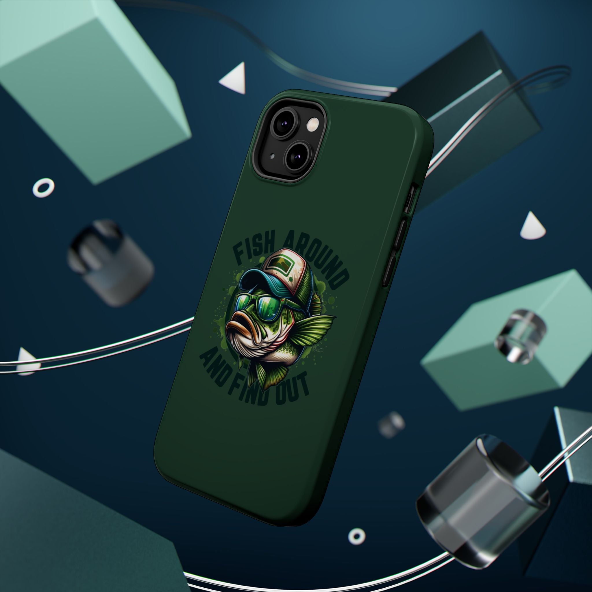 Fishing Phone Case — "Fish Around and Find Out" Magnetic Impact-Resistant Cover