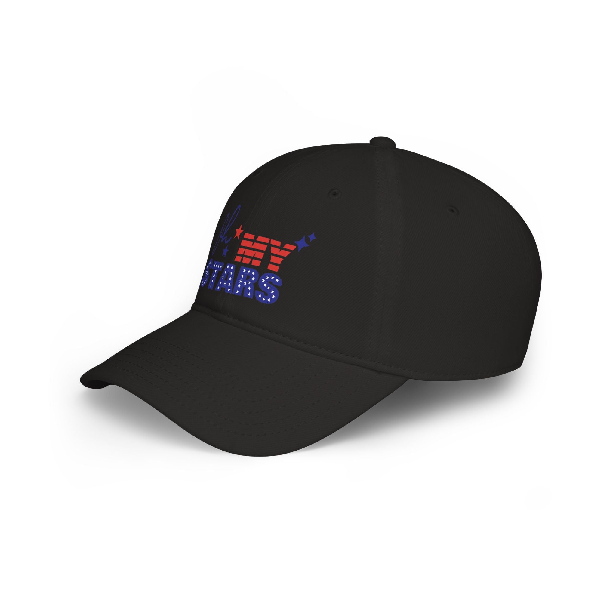 Oh Stars Red Baseball Cap — Retro Sparkle Logo Dad Hat