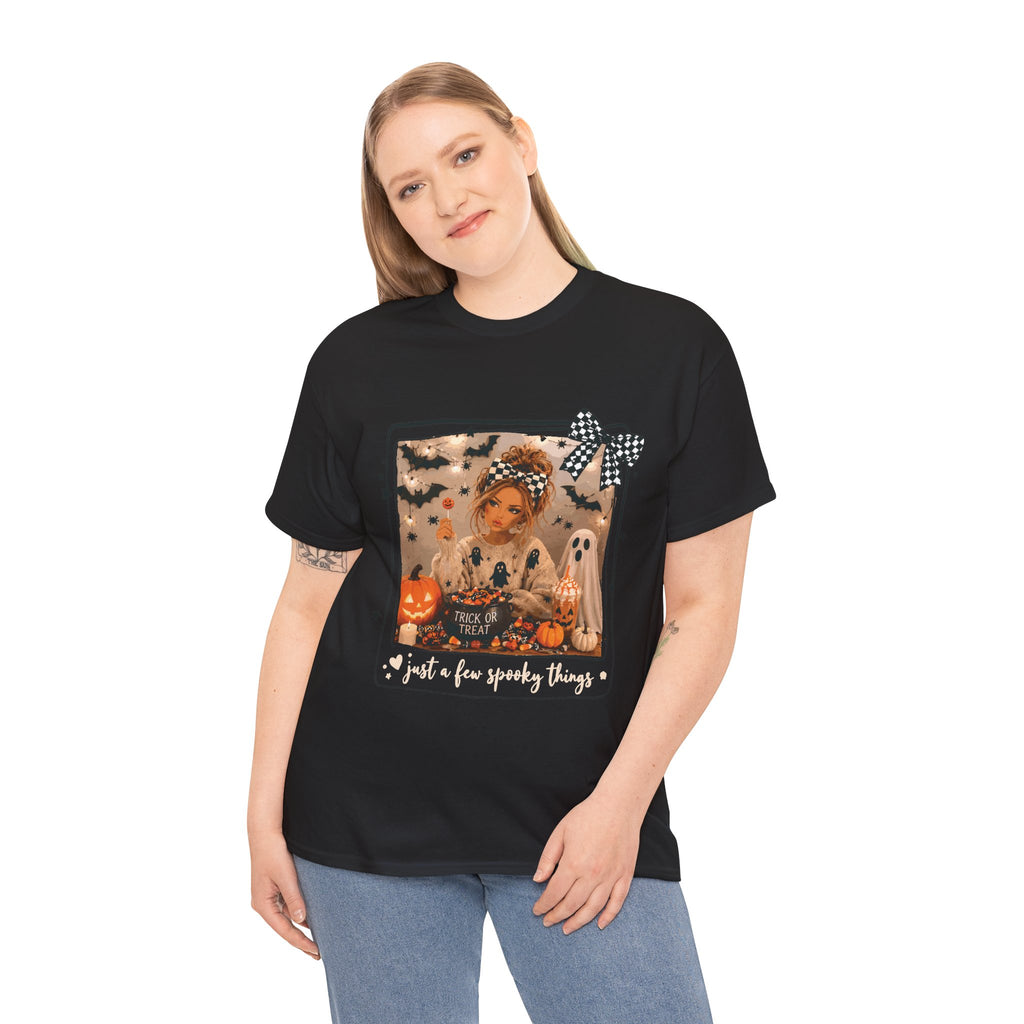 Halloween Graphic Tee — "Just a Few Spooky Things" Pumpkin & Ghost Design