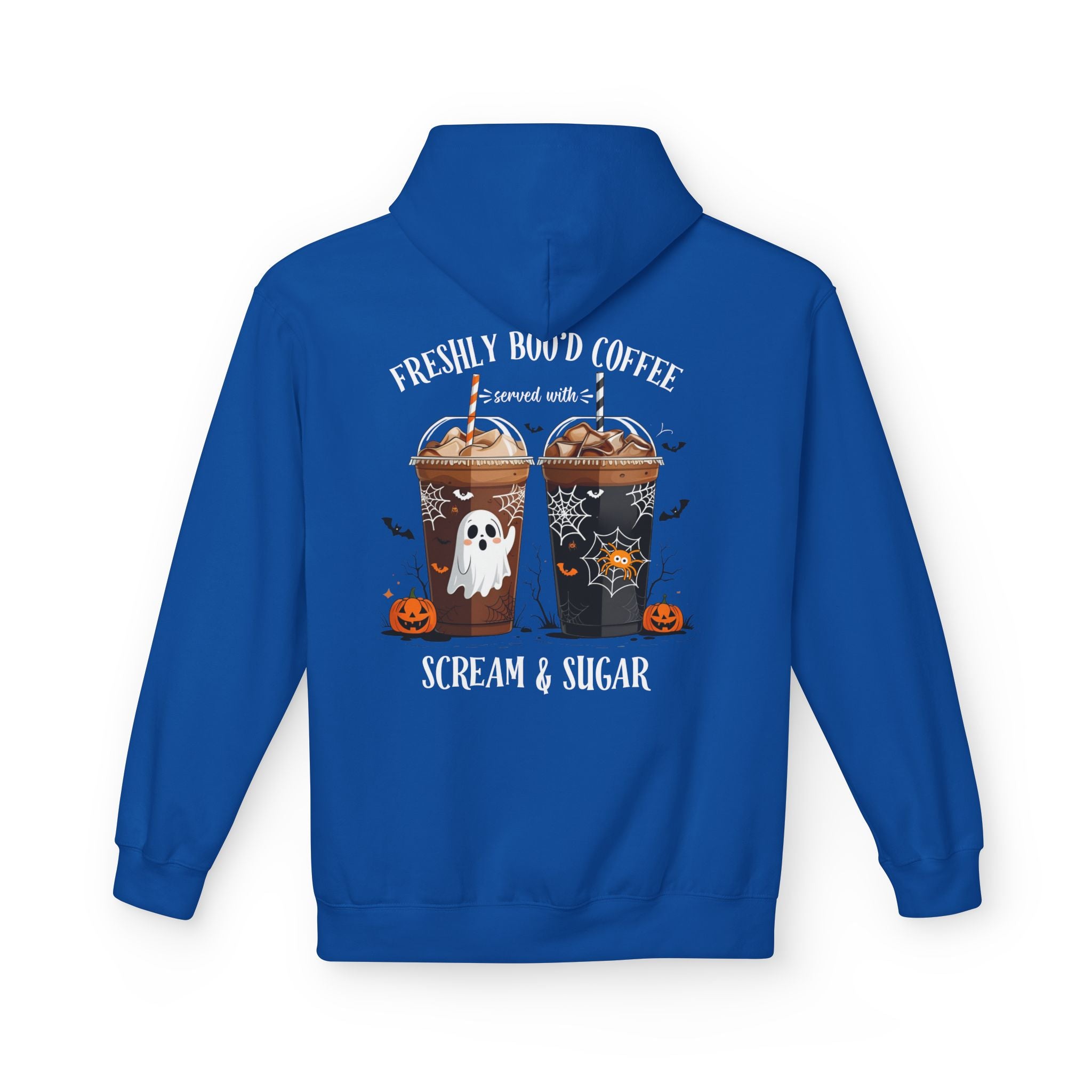 Halloween Coffee Hoodie - "Freshly Brew'd Coffee" Scream & Sugar Graphic