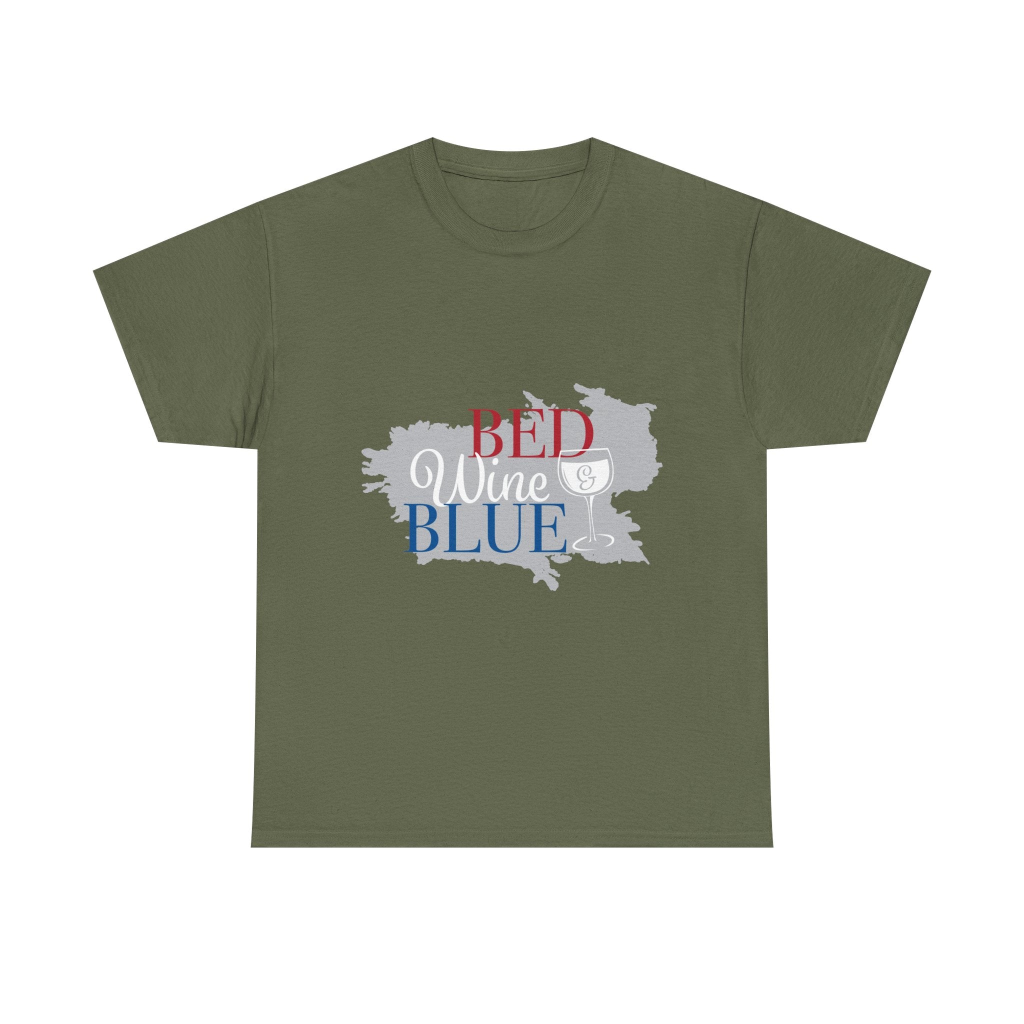 T-Shirt — "Red Wine Blue" Patriotic Wine Lover Graphic Tee