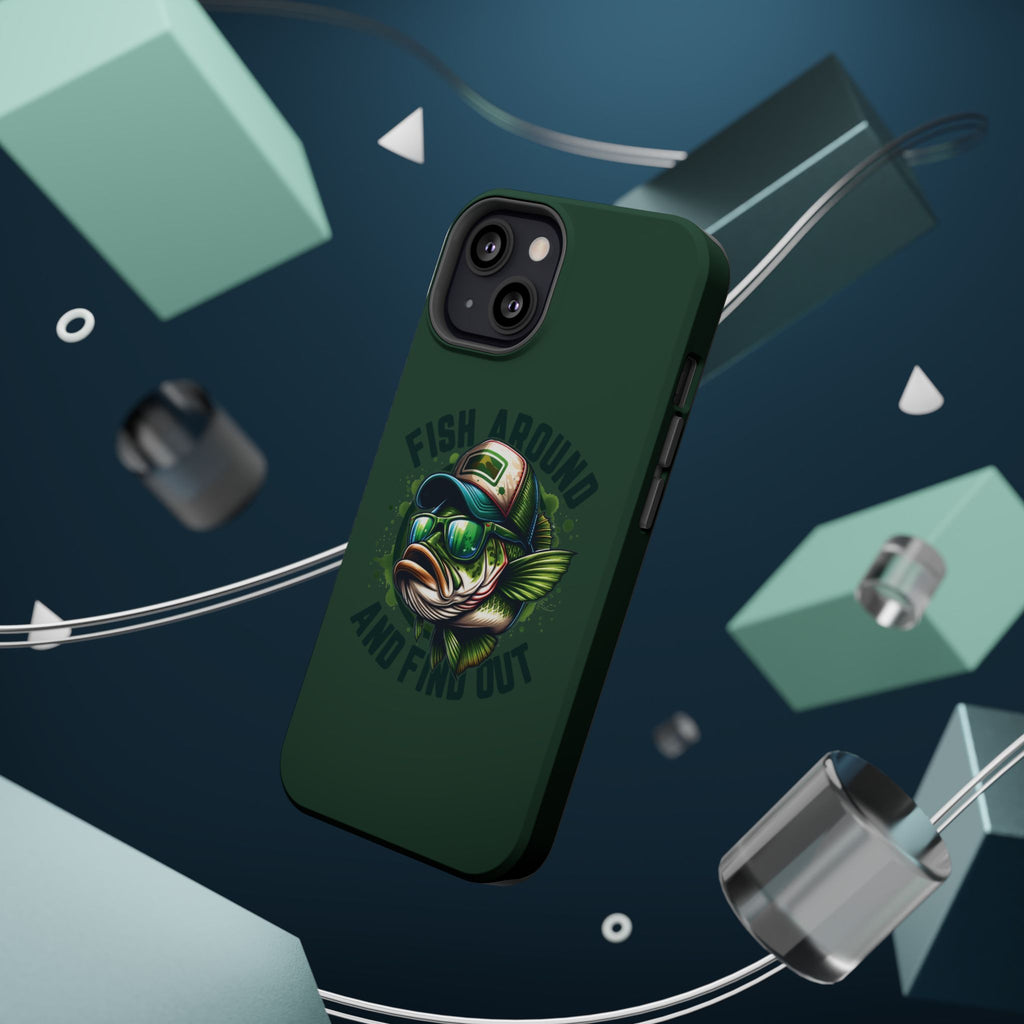 Fishing Phone Case — "Fish Around and Find Out" Magnetic Impact-Resistant Cover